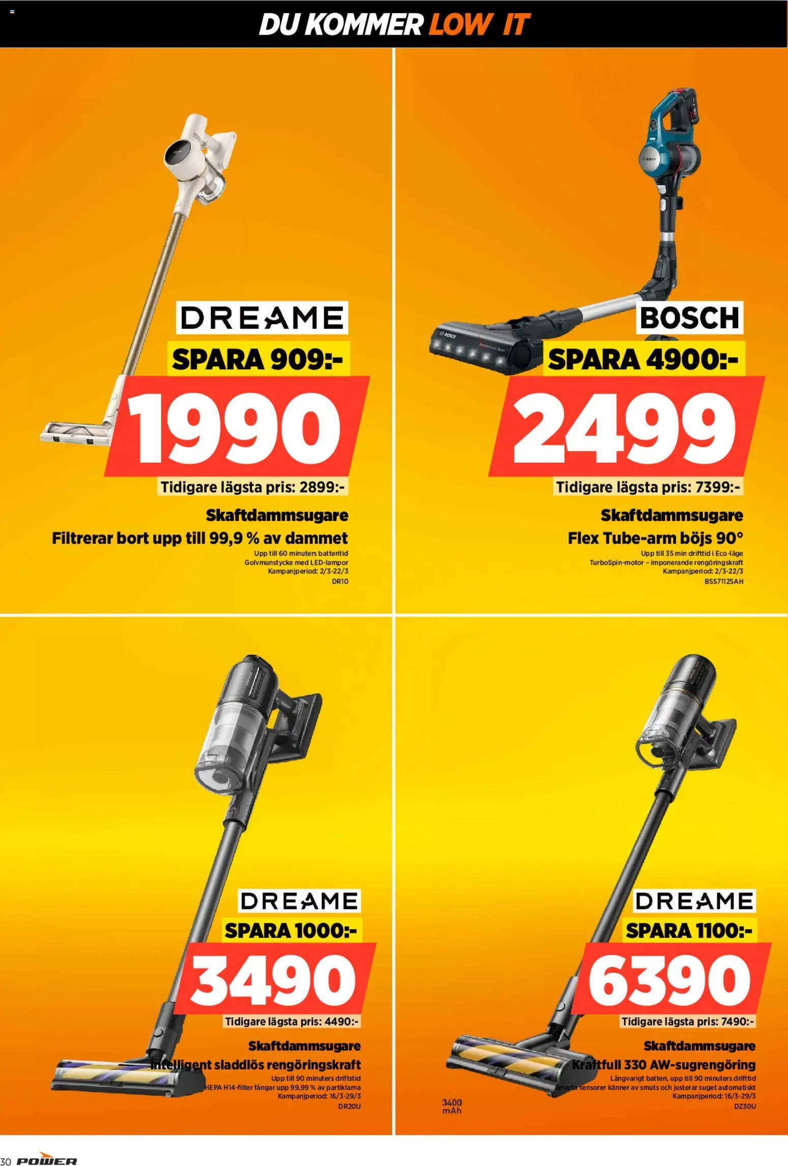 Power reklamblad aktuell från 02.03.2026 | Sida: 30 | Produkter: Skaftdammsugare
