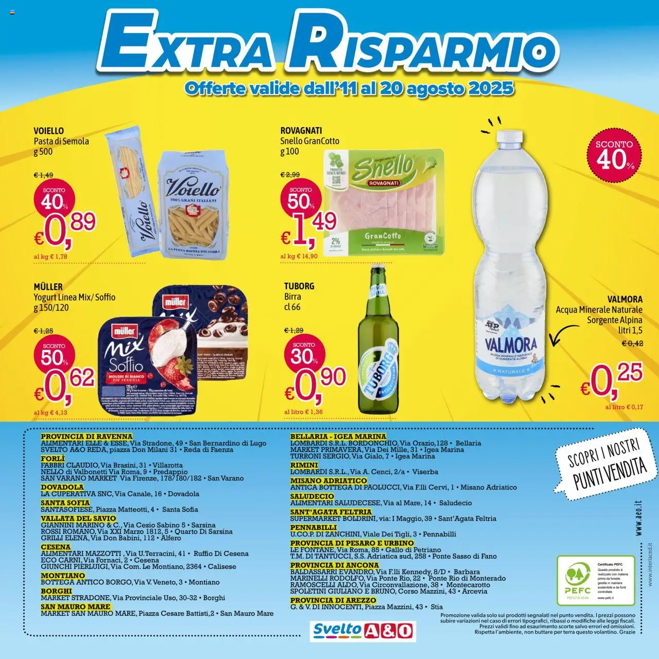 Volantino A&O del 31.07.2025 | Pagina: 8 | Prodotti: Yogurt, Birra, Pasta, Terra