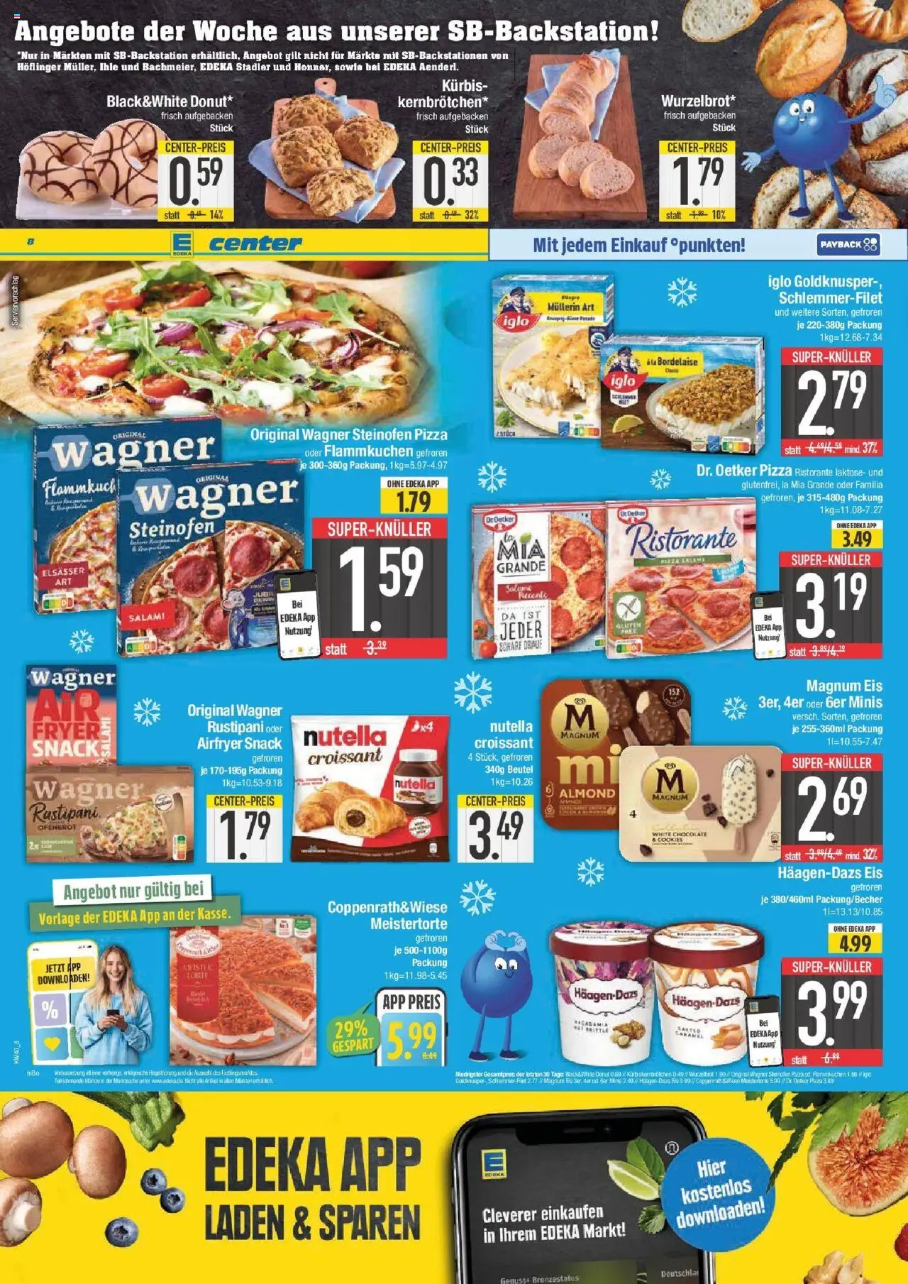 Edeka prospekt Straubing	 – gültig ab 28.09.2025 | Seite: 8 | Produkte: Iglo, Nutella, Kürbis, Salami