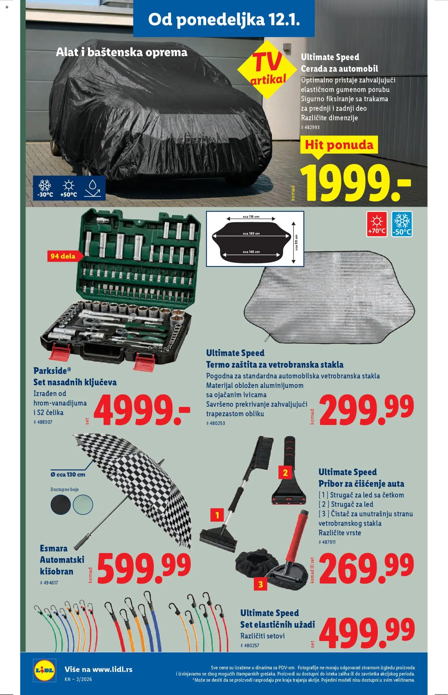 Lidl katalog - važi od 08.01.2026 | Strana: 72 | Proizvode: Parkside, Kišobran