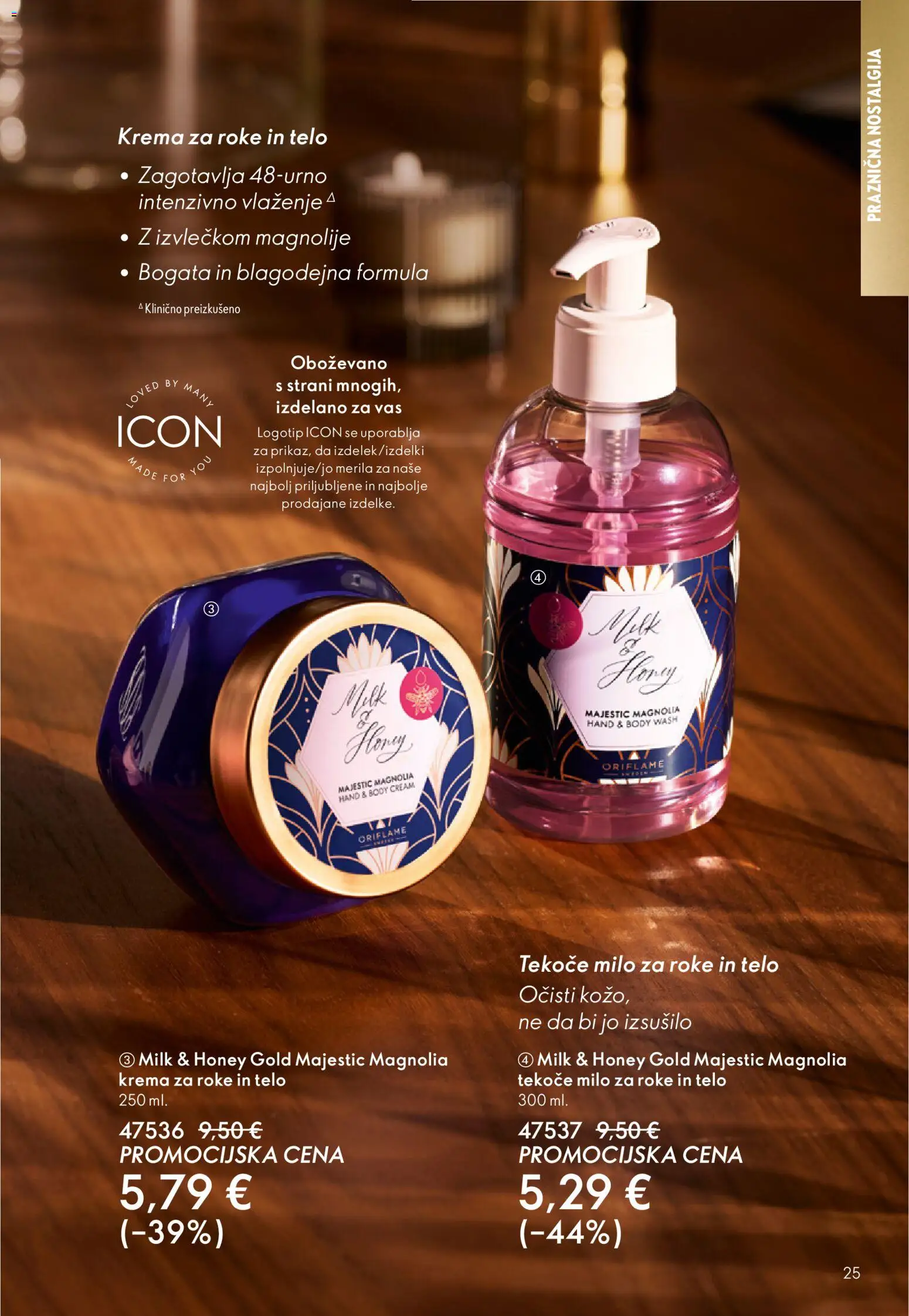 Novi Oriflame katalog ponudbe – veljaven od 19.11.2025 | Stran: 25 | Izdelki: Tekoče milo, Krema, Krema za roke, Milo