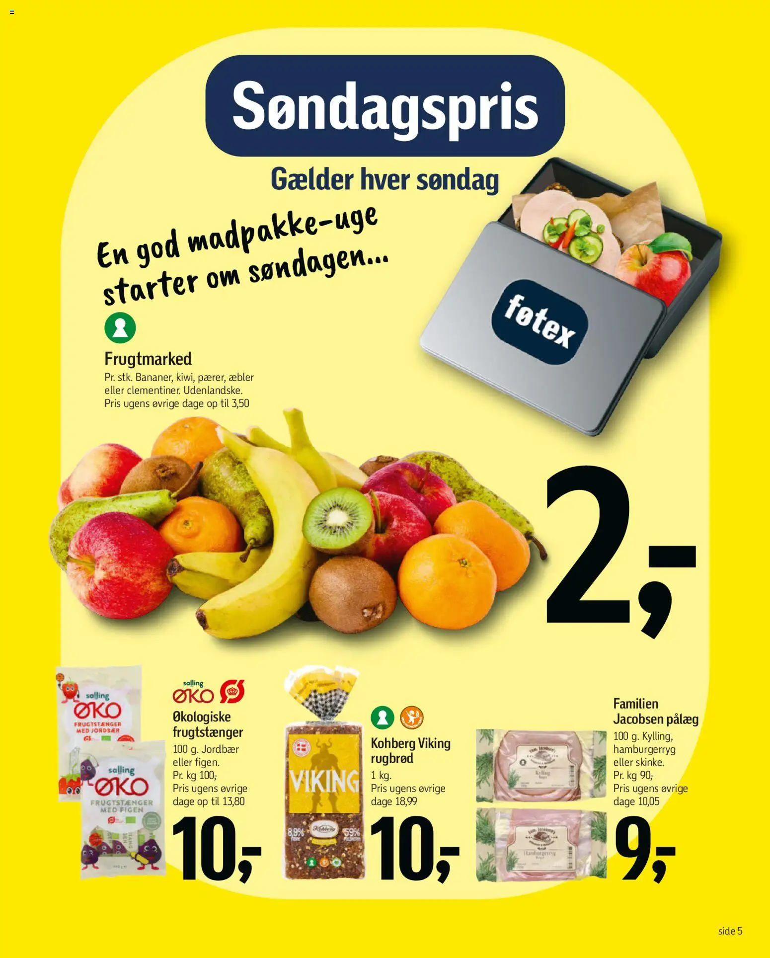 Føtex tilbudsavis – gyldig fra 16.01.2026 | Side: 6 | Produkter: Æbler, Jordbær, Rugbrød, Hamburgerryg