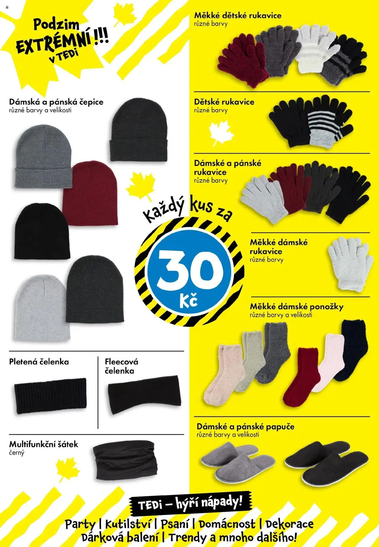 TEDi leták od 10.10.2025 | Strana: 21 | Produkty: Čelenka, Čepice, Barvy, Dekorace