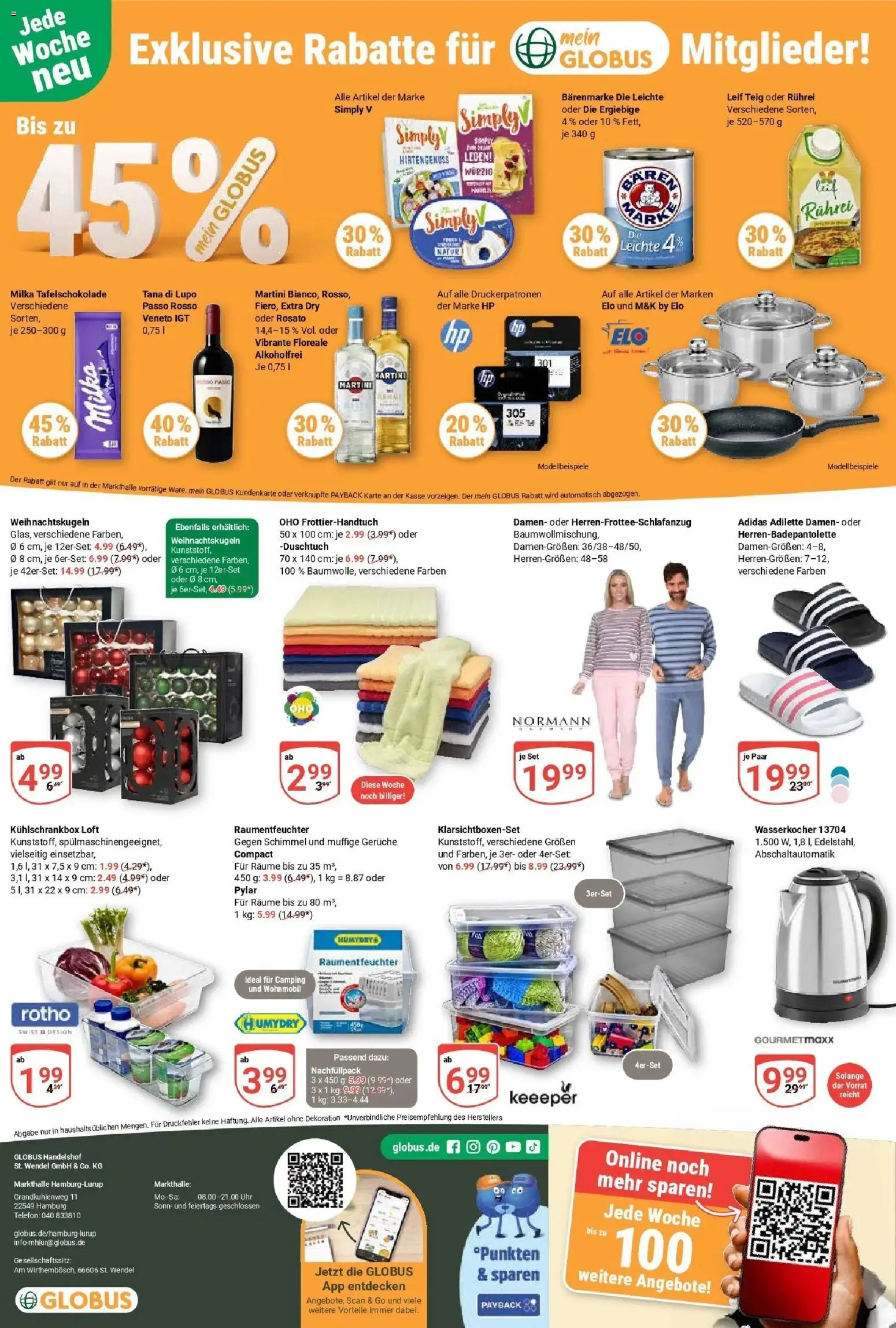 Globus prospekt Hamburg	 – gültig ab 17.11.2025 | Seite: 32 | Produkte: HP, Martini, Telefon, Uhr