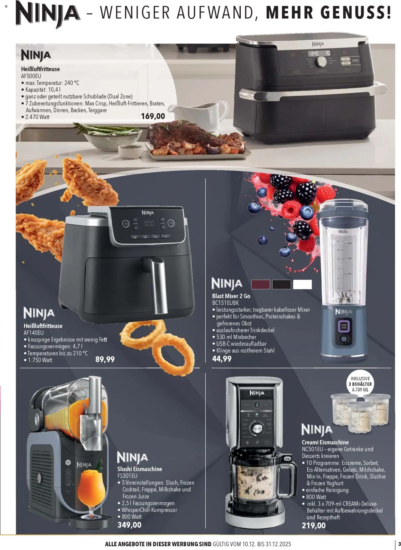 CITTI Markt - Ideen fürs Fest – gültig ab 10.12.2025 | Seite: 3 | Produkte: Mixer, Obst, Heißluftfritteuse