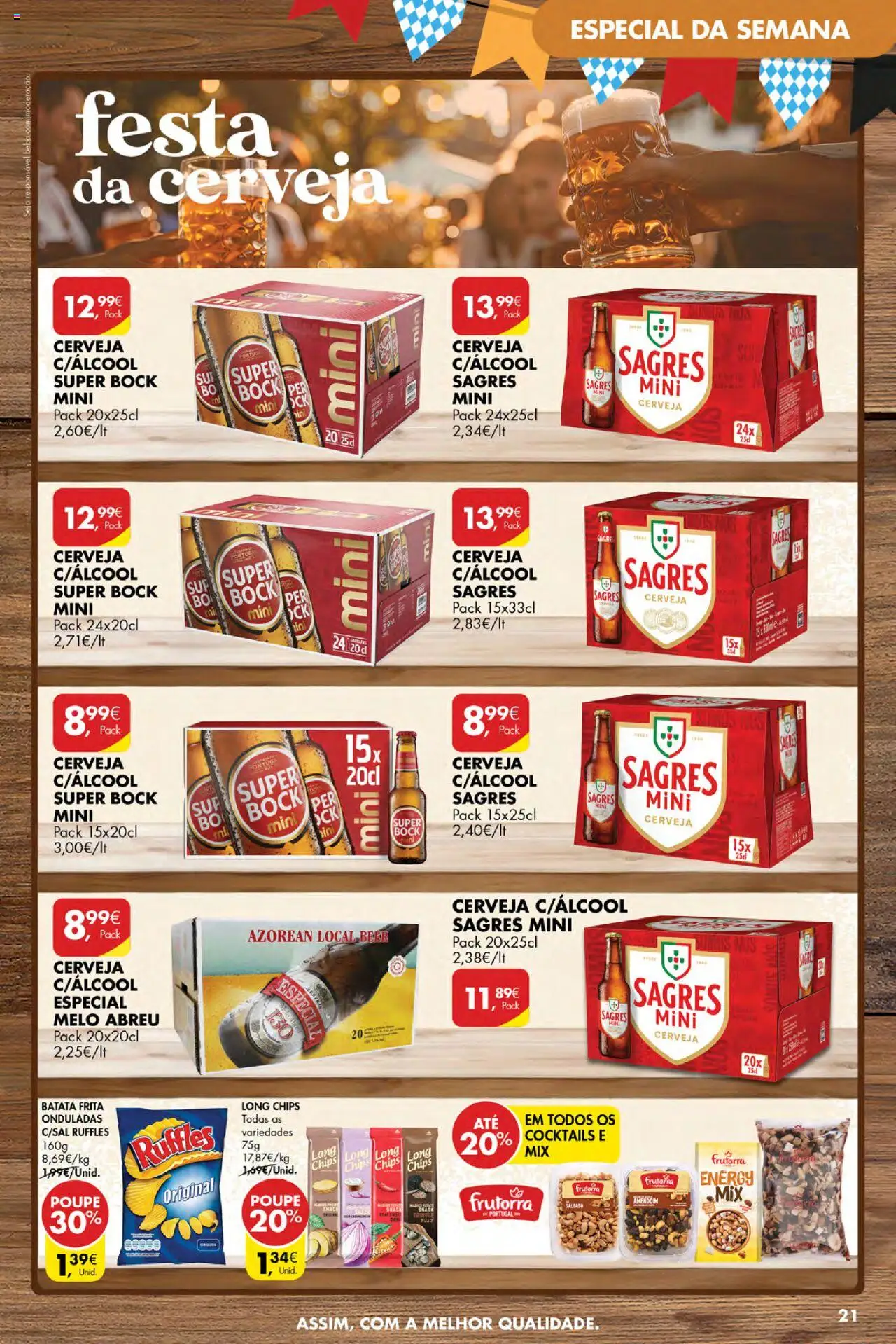 Pingo Doce Poupe Esta Semana Açores │ válido de 02.10.2025 | Página: 21 | Produtos: Batata, Super bock, Cerveja, Cocktails