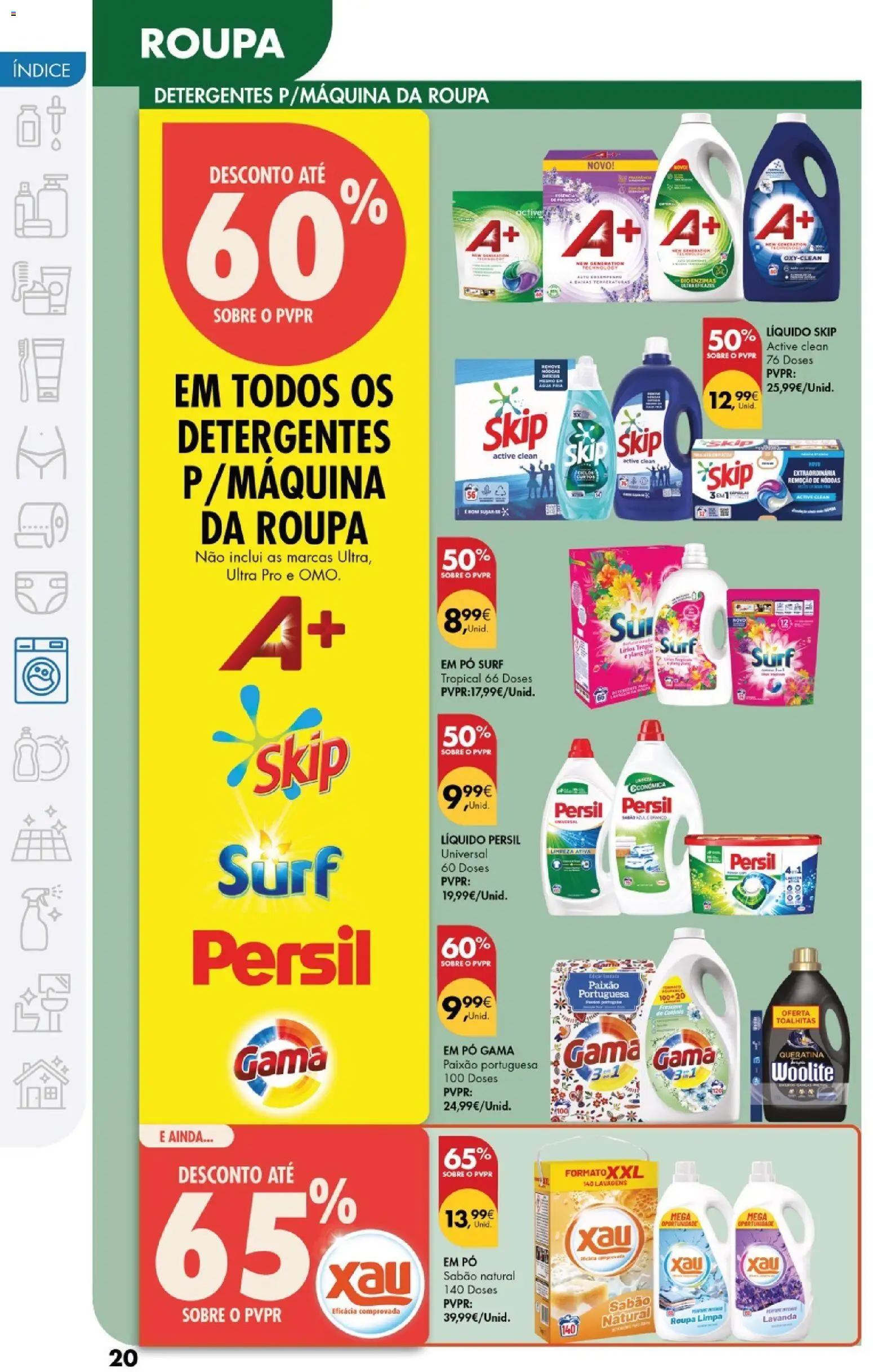 Pingo Doce - Cuidados Pessoais e para o Lar │ válido de 24.02.2026 | Página: 20 | Produtos: Pó, Sabão, Persil