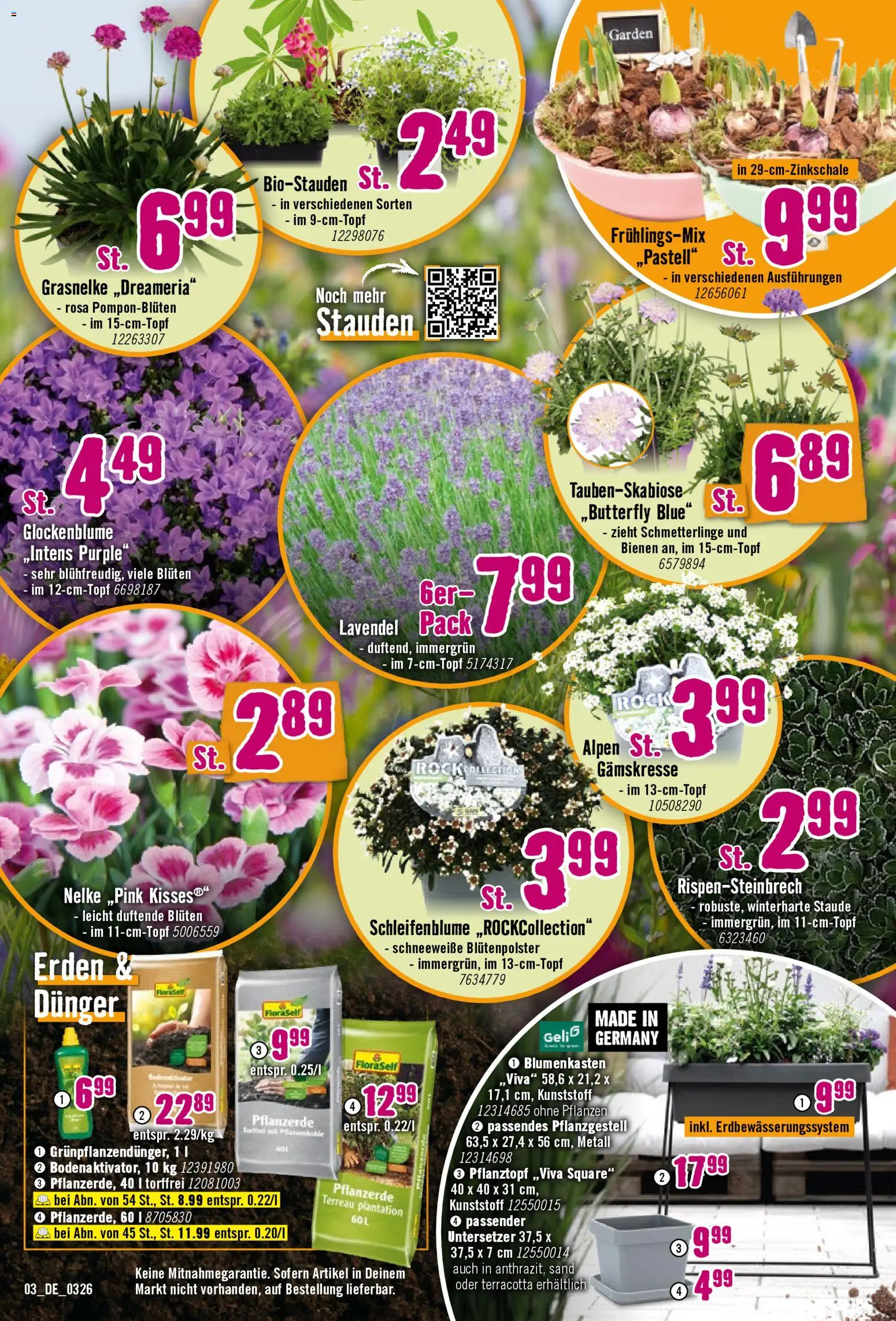 Hornbach Prospekt 	 – gültig ab 12.03.2026 | Seite: 3 | Produkte: Pflanzerde, Rock, Lavendel