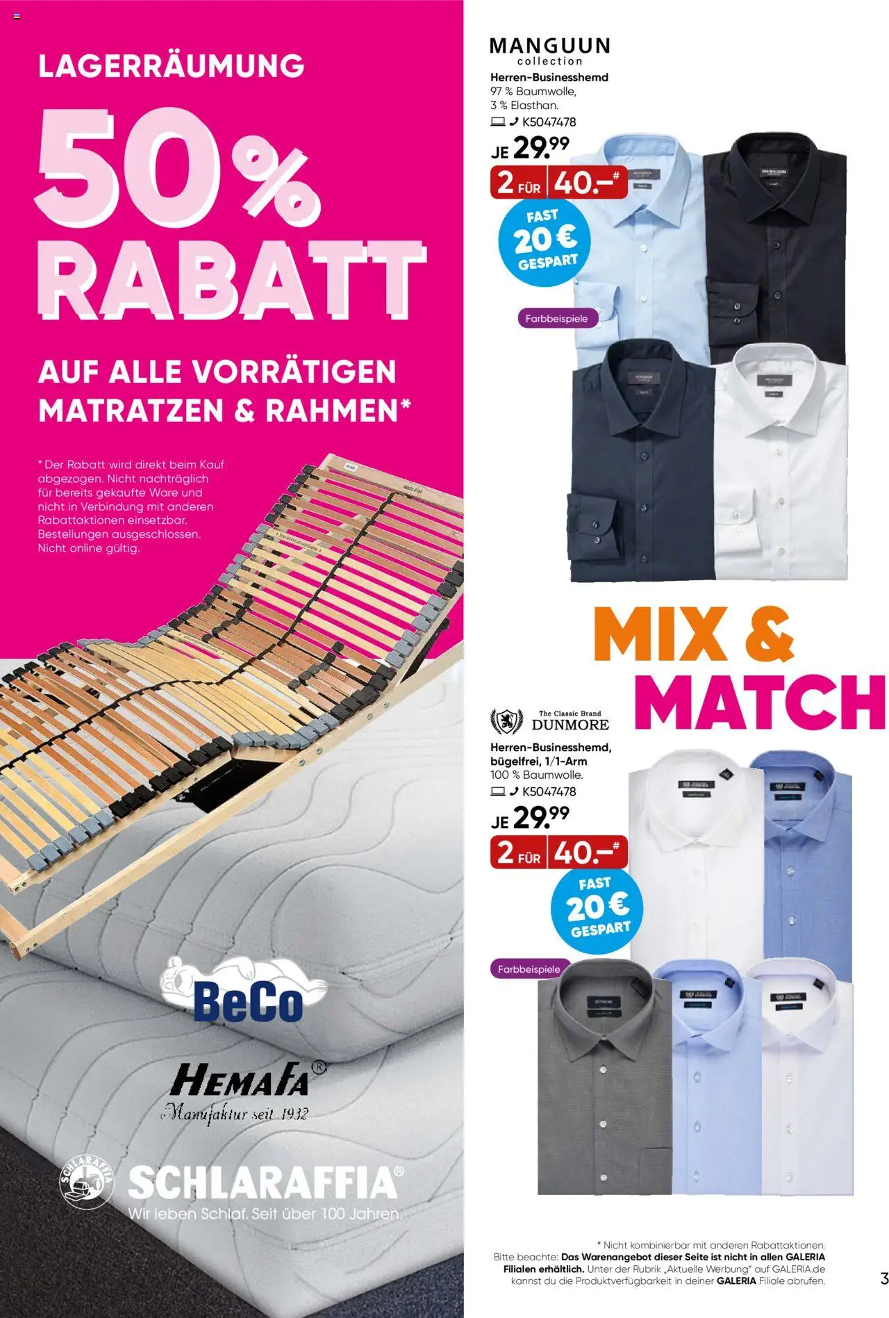 Galeria Karstadt Kaufhof Prospekt 	 - gültig ab dem 30.07.2025 | Seite: 3