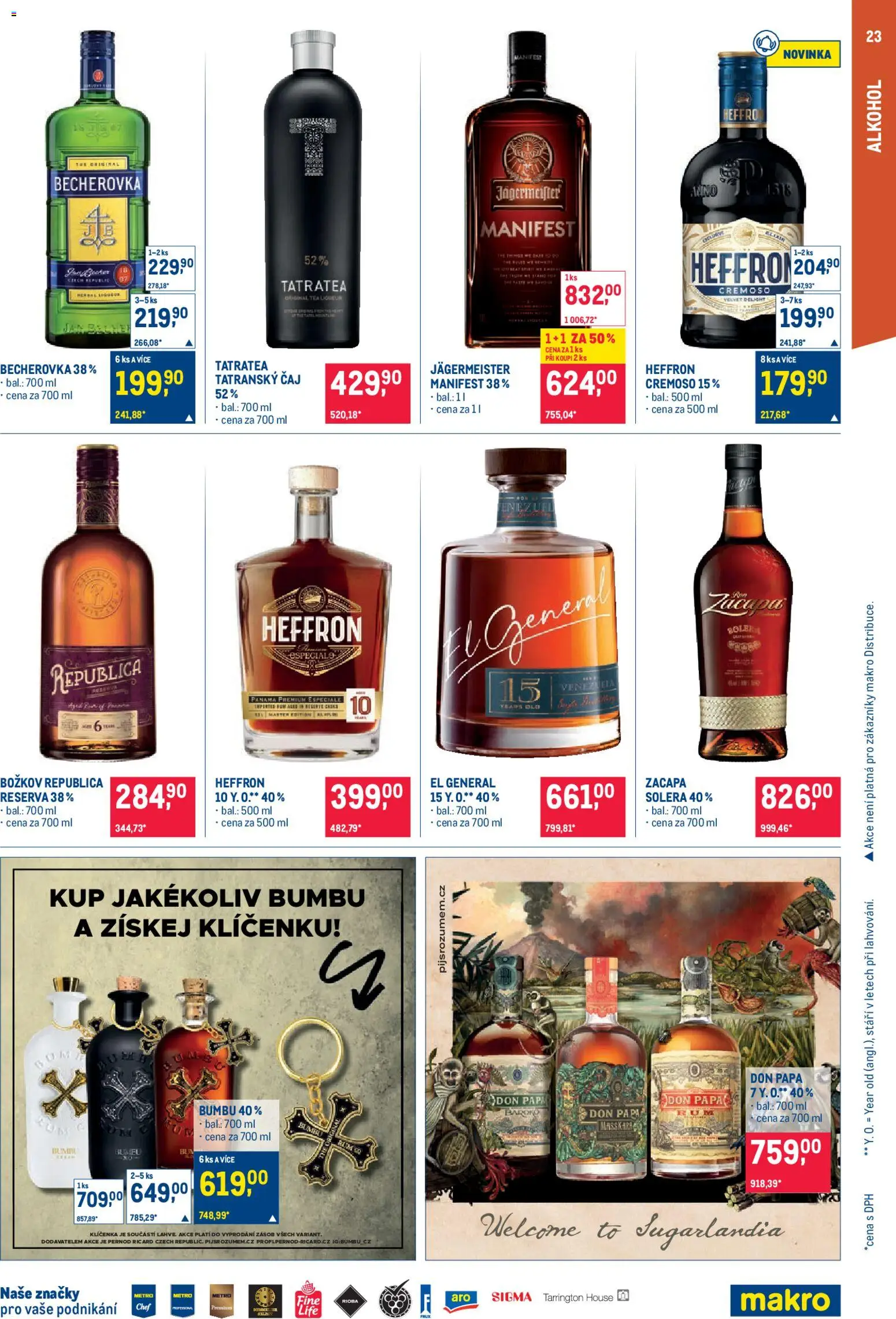 Makro leták - Pro milovníky jídla od 25.03.2026 | Strana: 23 | Produkty: Božkov Republica, Heffron, Čaj, Božkov