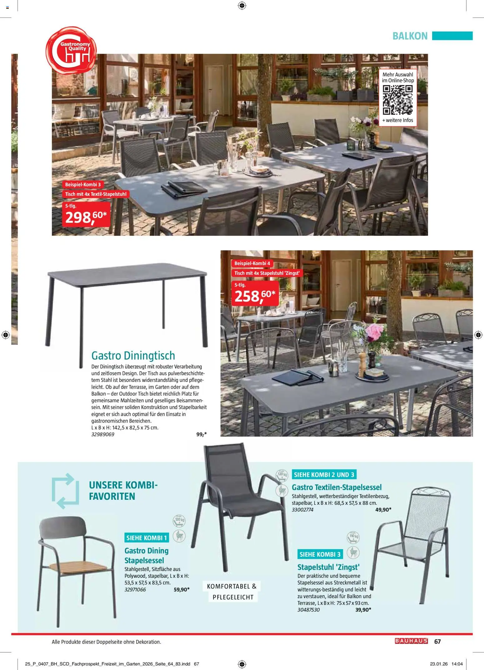 Bauhaus Freizeit im Garten gültig ab 01.05.2026 | Seite: 67 | Produkte: Tisch