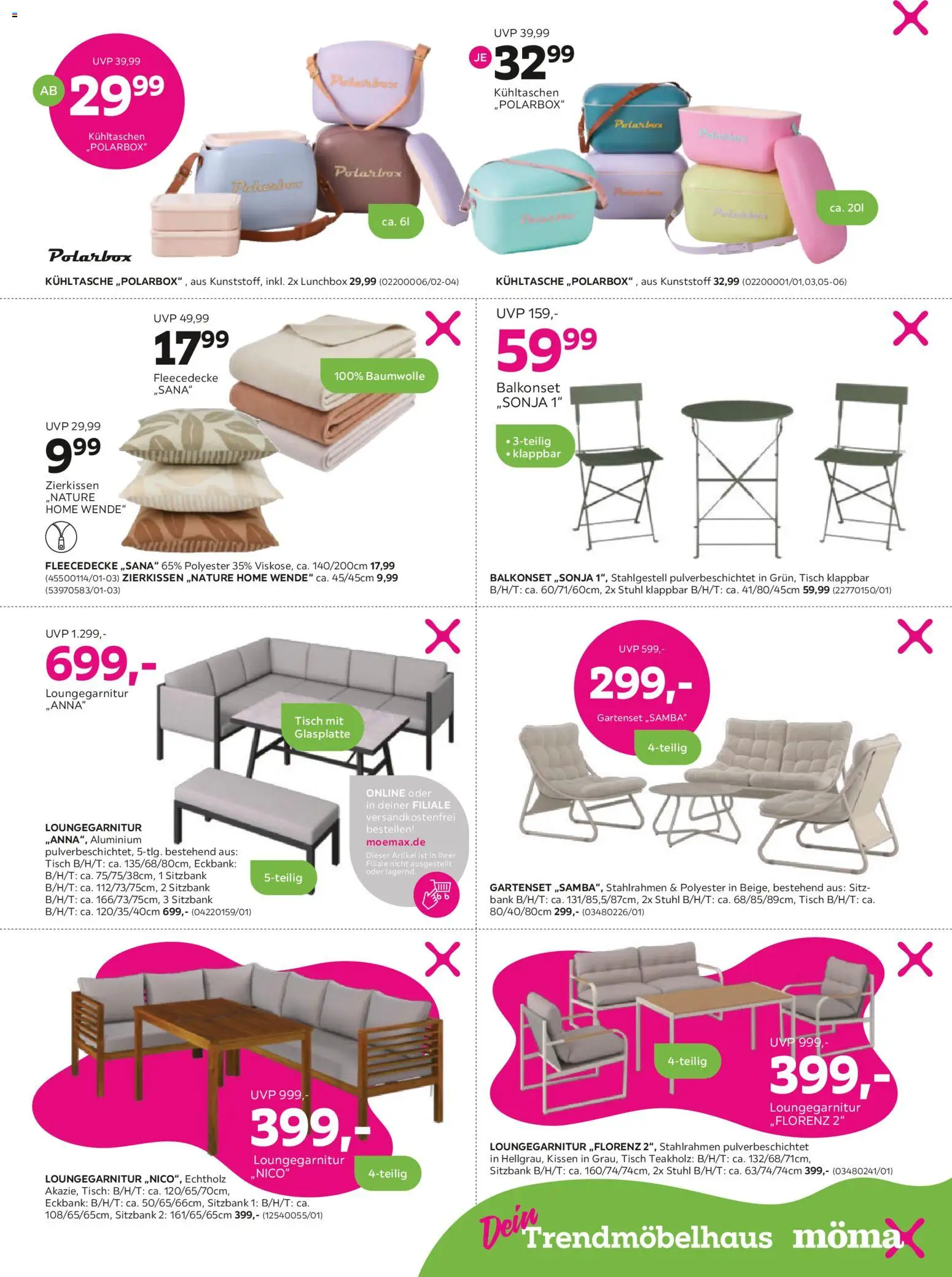 Mömax Prospekt 	 – gültig ab 27.04.2026 | Seite: 9 | Produkte: Eckbank, Sitzbank, Kissen, Tisch
