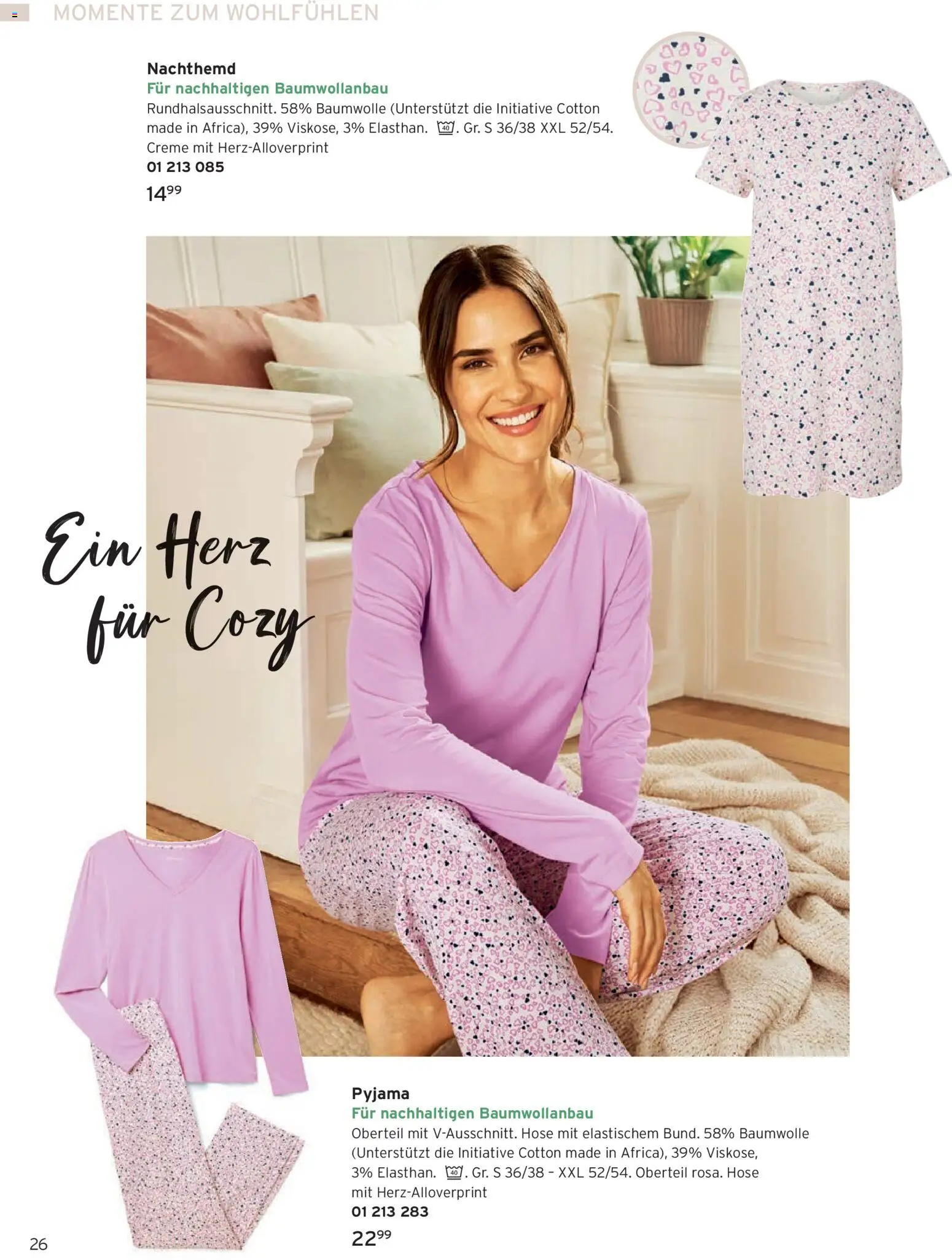 Angebote Tchibo – gültig ab 01.02.2026 | Seite: 26 | Produkte: Creme, Hose, Pyjama