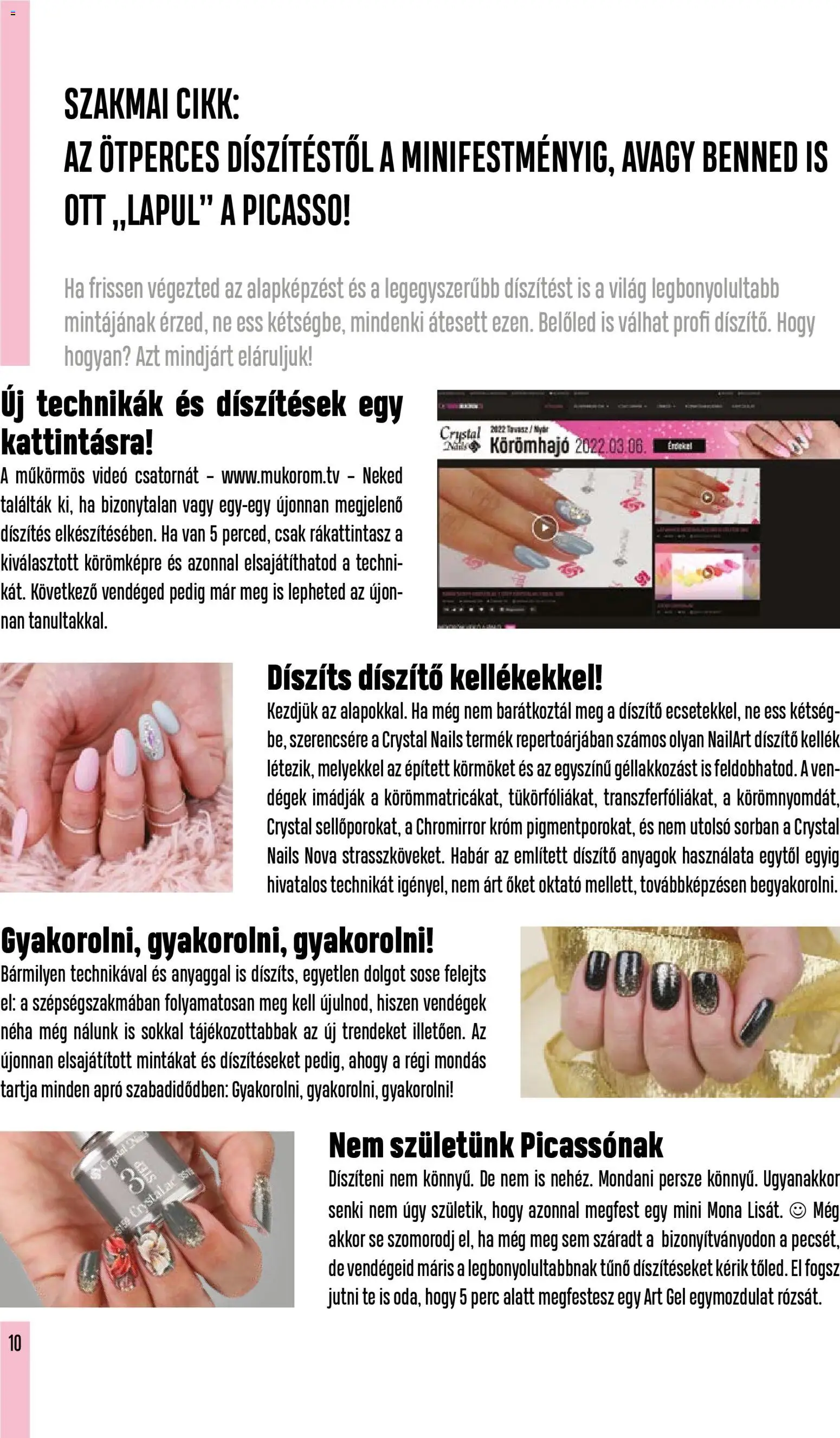 Crystal Nails akciós ujság - amely érvényes a következő dátumtól: 01.12.2025 | Oldal: 10 | Termékek: Videó