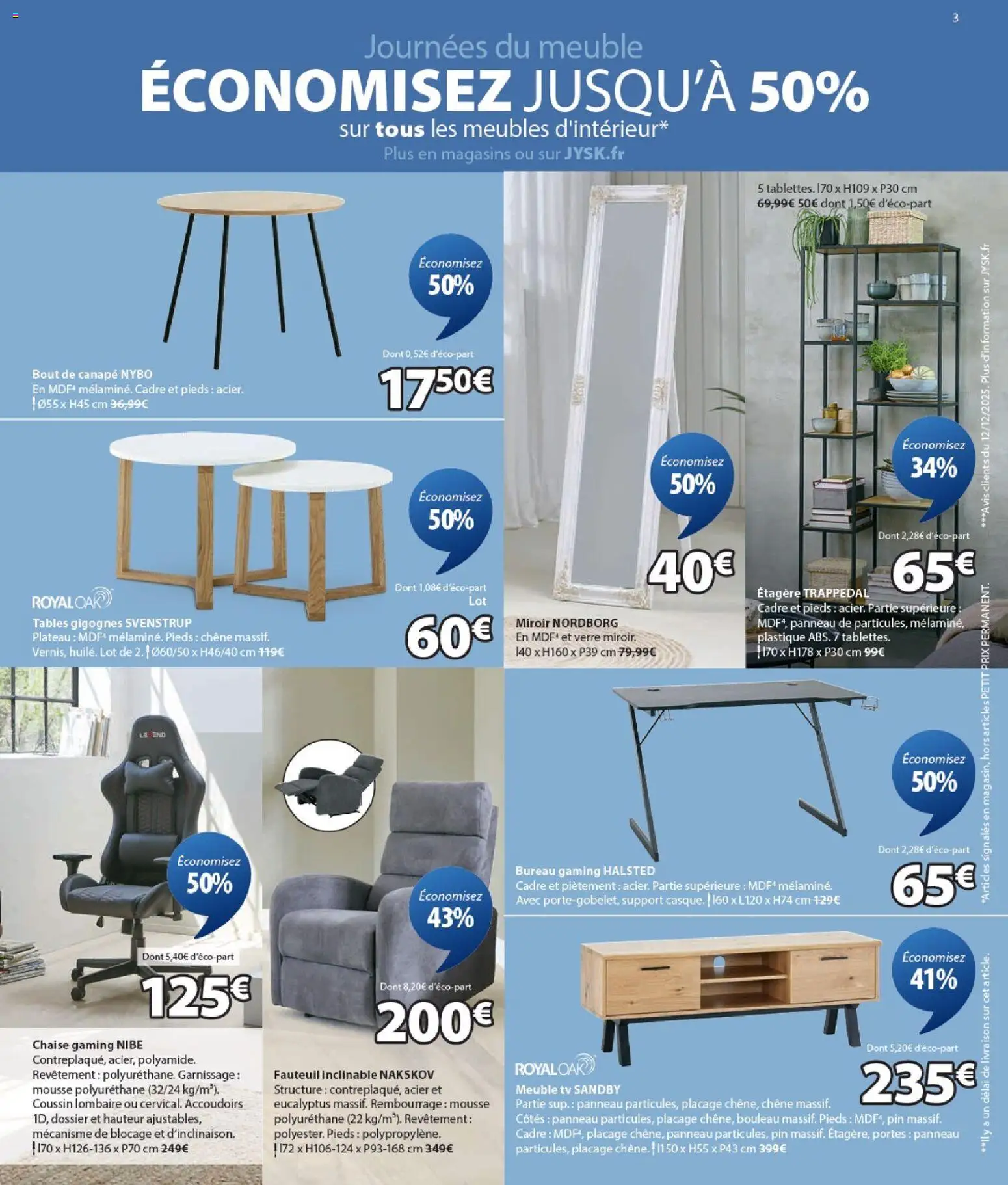 {H1} | Page: 3 | Produits: Plateau, Chaise, Miroir, Cadre