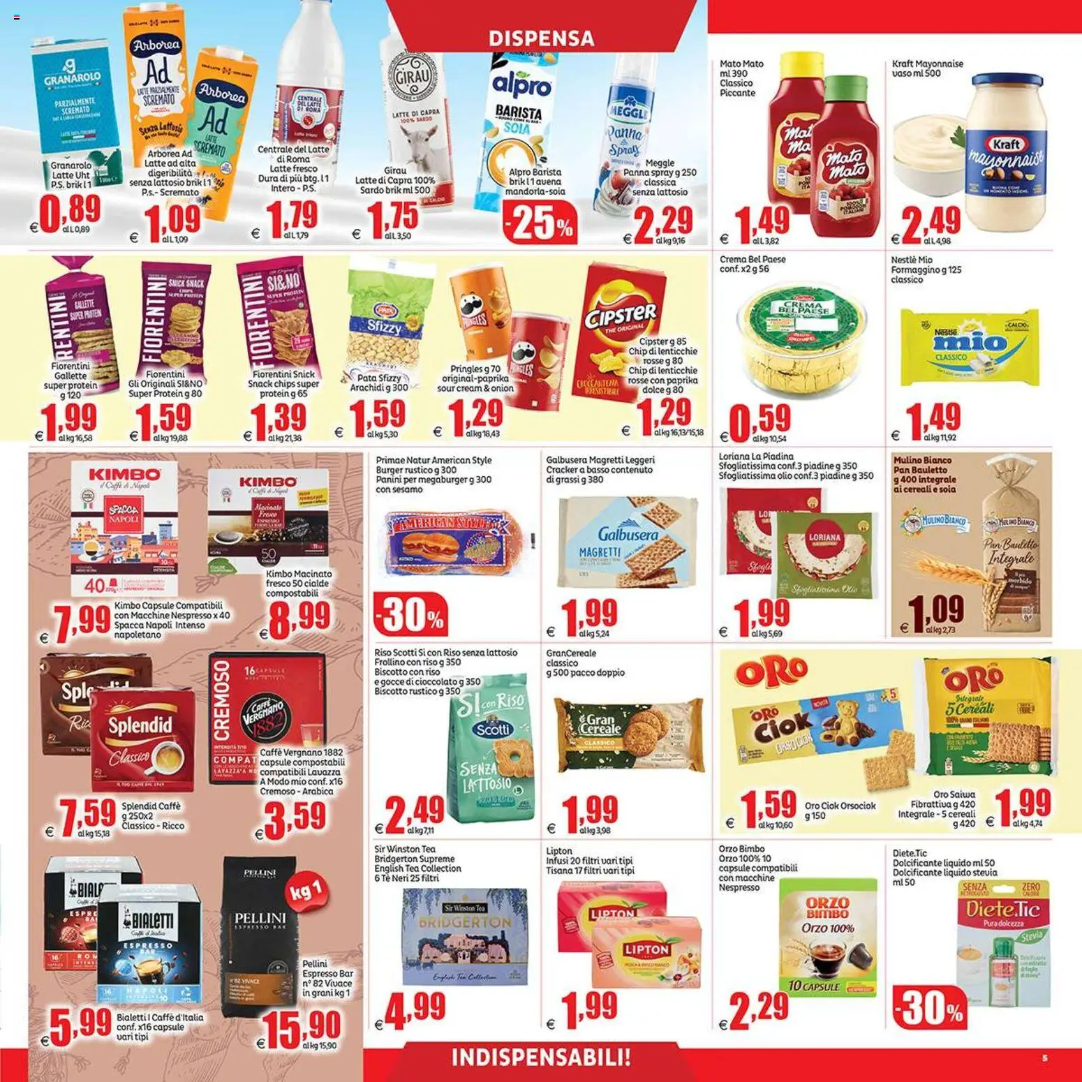 Volantino Elite Supermercati del 10.04.2026 | Pagina: 5 | Prodotti: Cereali, Lenticchie, Latte, Gallette