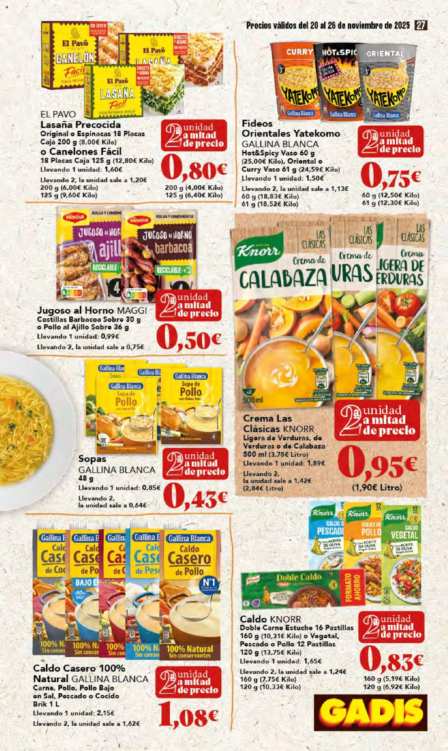 Gadis - Black Friday │ válido desde el 20.11.2025 | Página: 27 | Productos: Aceite, Πορσελάνη, Crema, Κλειδαριά της πόρτας