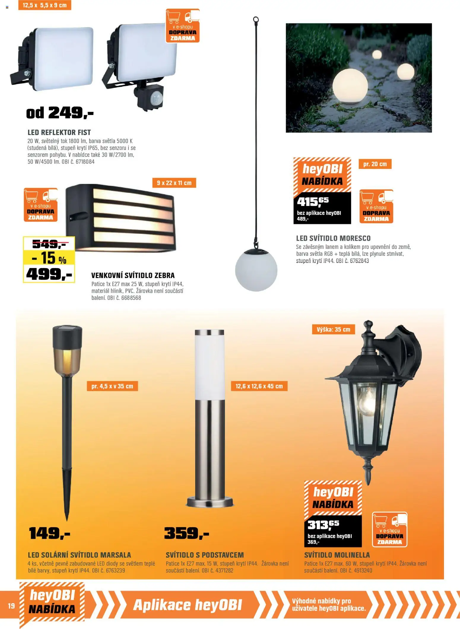 OBI leták od 01.03.2026 | Strana: 20 | Produkty: Marsala, LED reflektor, Reflektor, LED