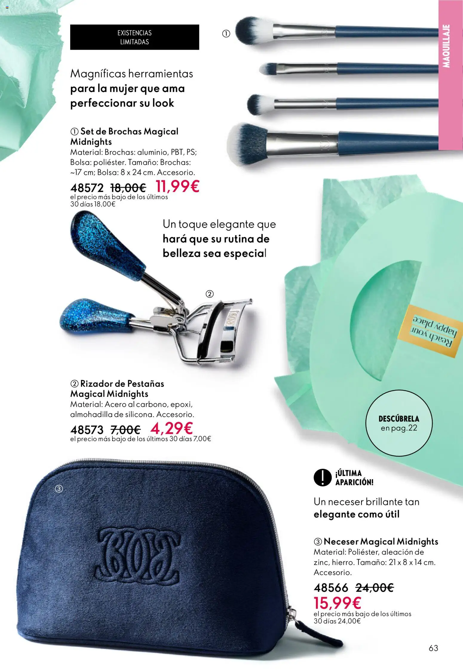 Oriflame - Catálogo Campaña 3 │ válido desde el 18.02.2026 | Página: 63 | Productos: Maquillaje, Set de brochas, Bolsa, Neceser