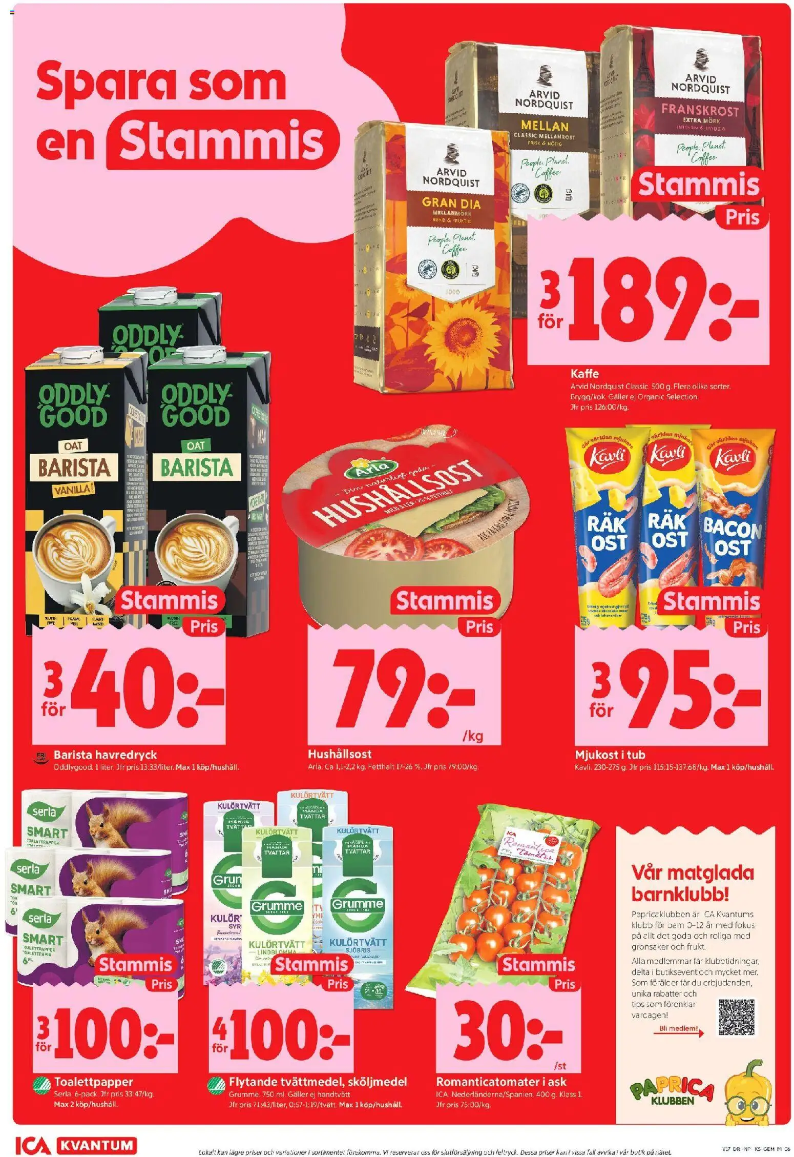 ICA Kvantum reklamblad aktuell från 20.04.2026 | Sida: 6 | Produkter: Gem, Sköljmedel, Bacon, Galler