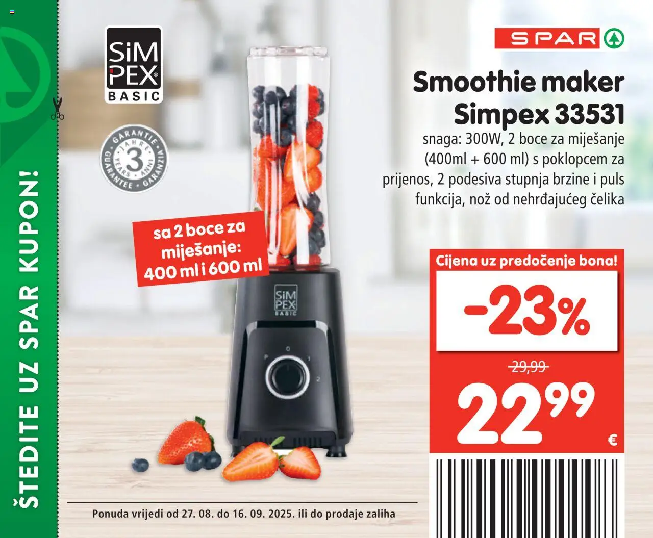 Spar katalog | vrijedi od 27.08.2025 | Stranica: 13 | Proizvodi: Nož, Smoothie