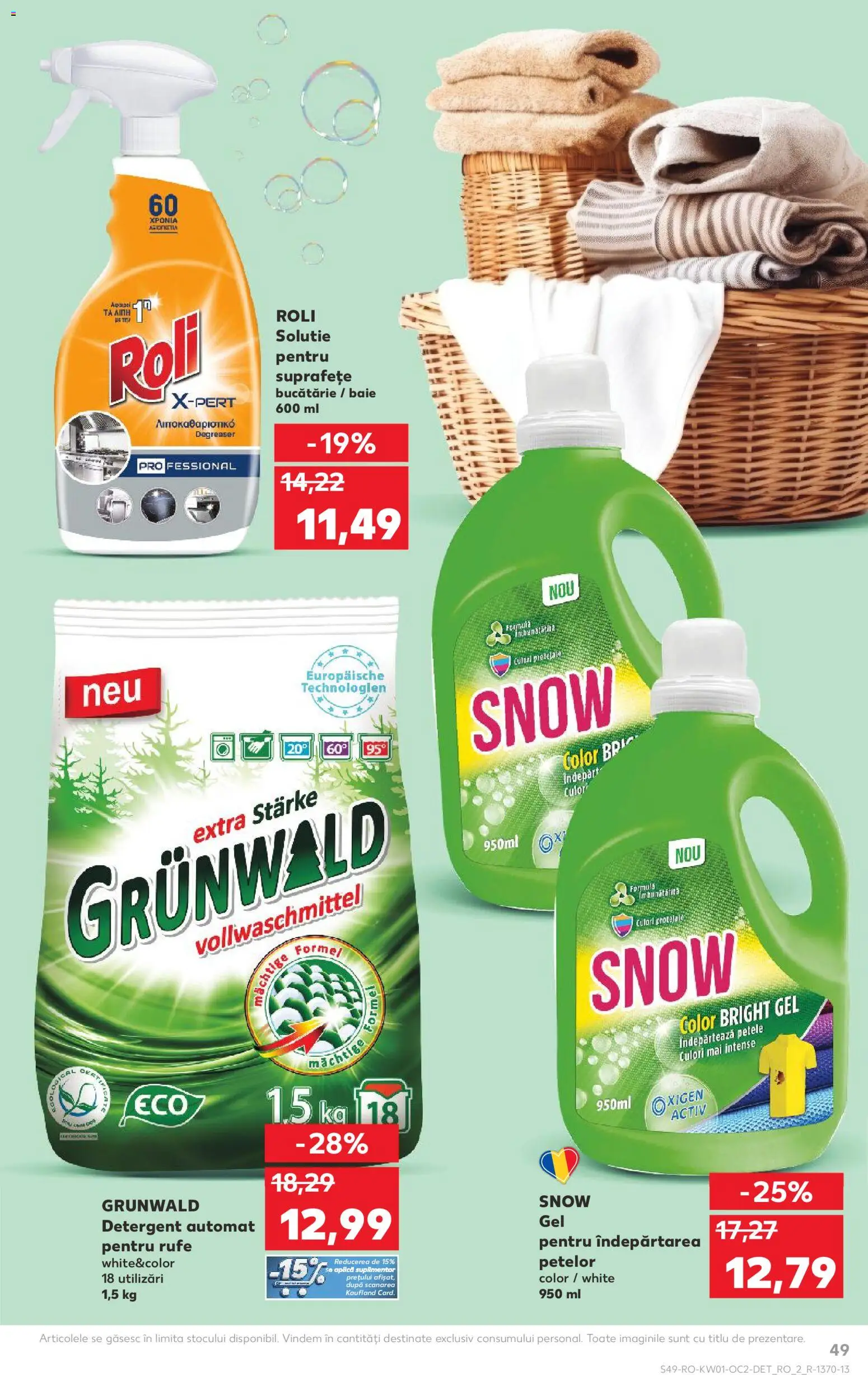 Noul catalog Kaufland – valabil de la 31.12.2025 | Pagină: 49 | Produse: Kedi Ödül Oyuncakları, Bucătărie, Detergent, Îndepărtarea petelor