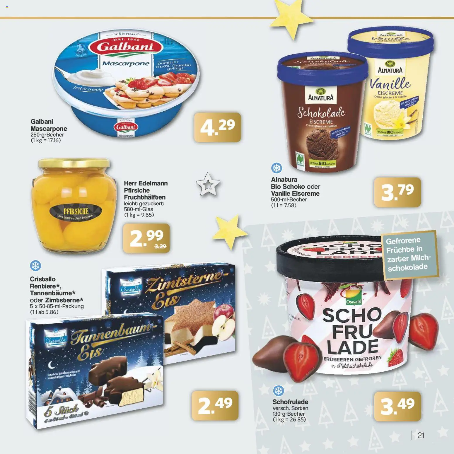 Famila Nordwest - Festliche Momente – gültig ab 24.11.2025 | Seite: 21 | Produkte: Schokolade, Eiscreme, Bourbon, Erdbeeren