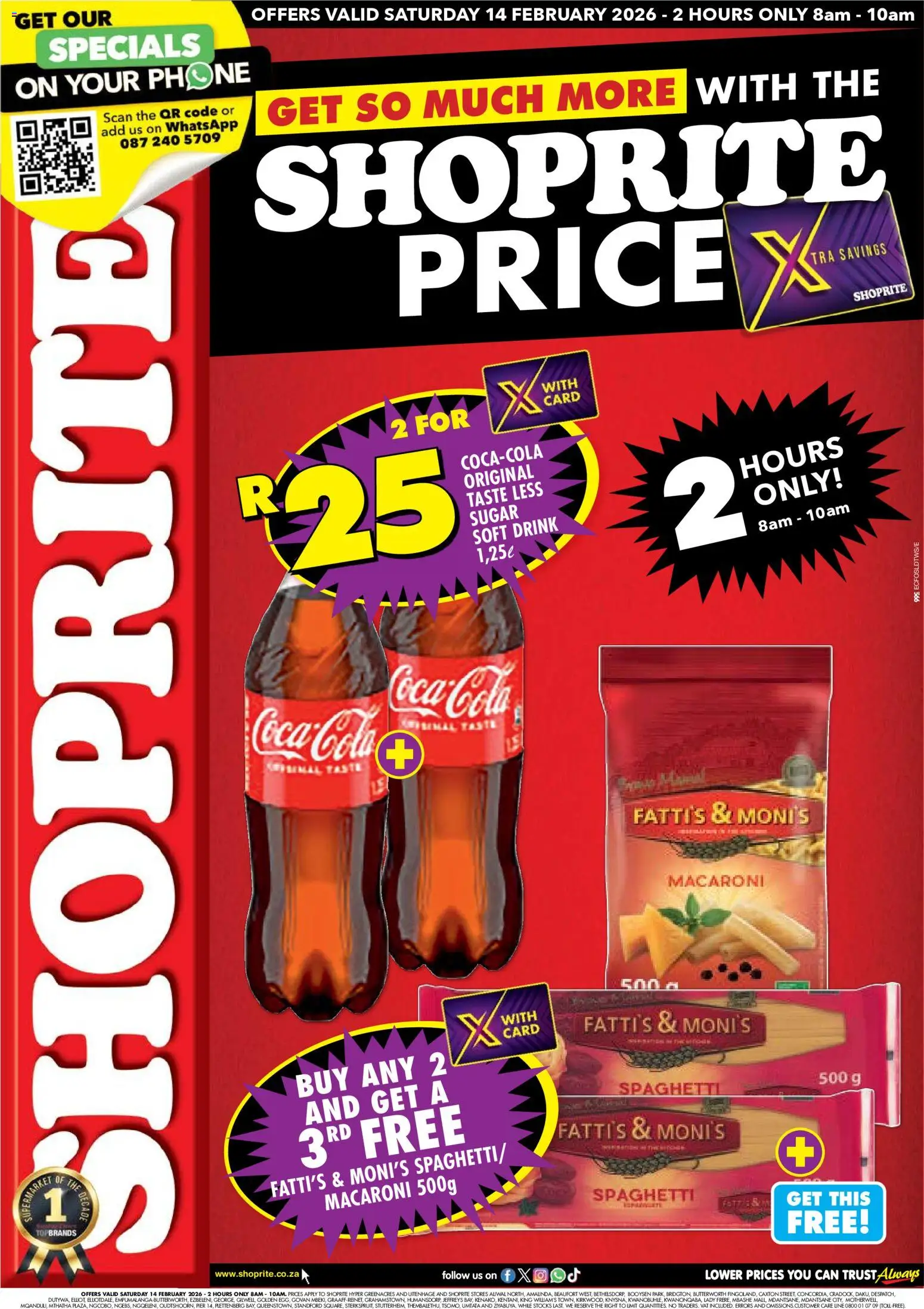 New Shoprite catalogue – valid from 14.02.2026 | Page: 1 | Products: Phone, Sugar