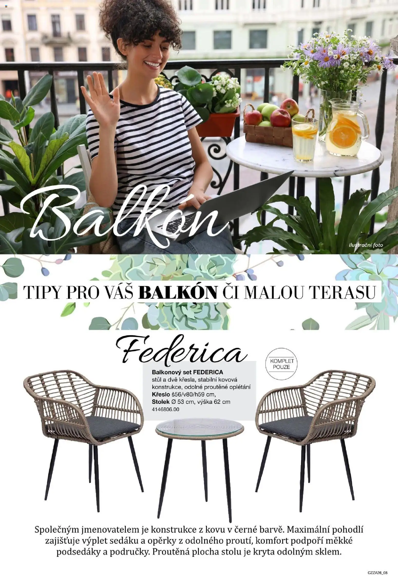 Sconto nábytek katalog - Zahradní speciál od 01.01.2026 | Strana: 8 | Produkty: Křeslo, Stolek, Stůl