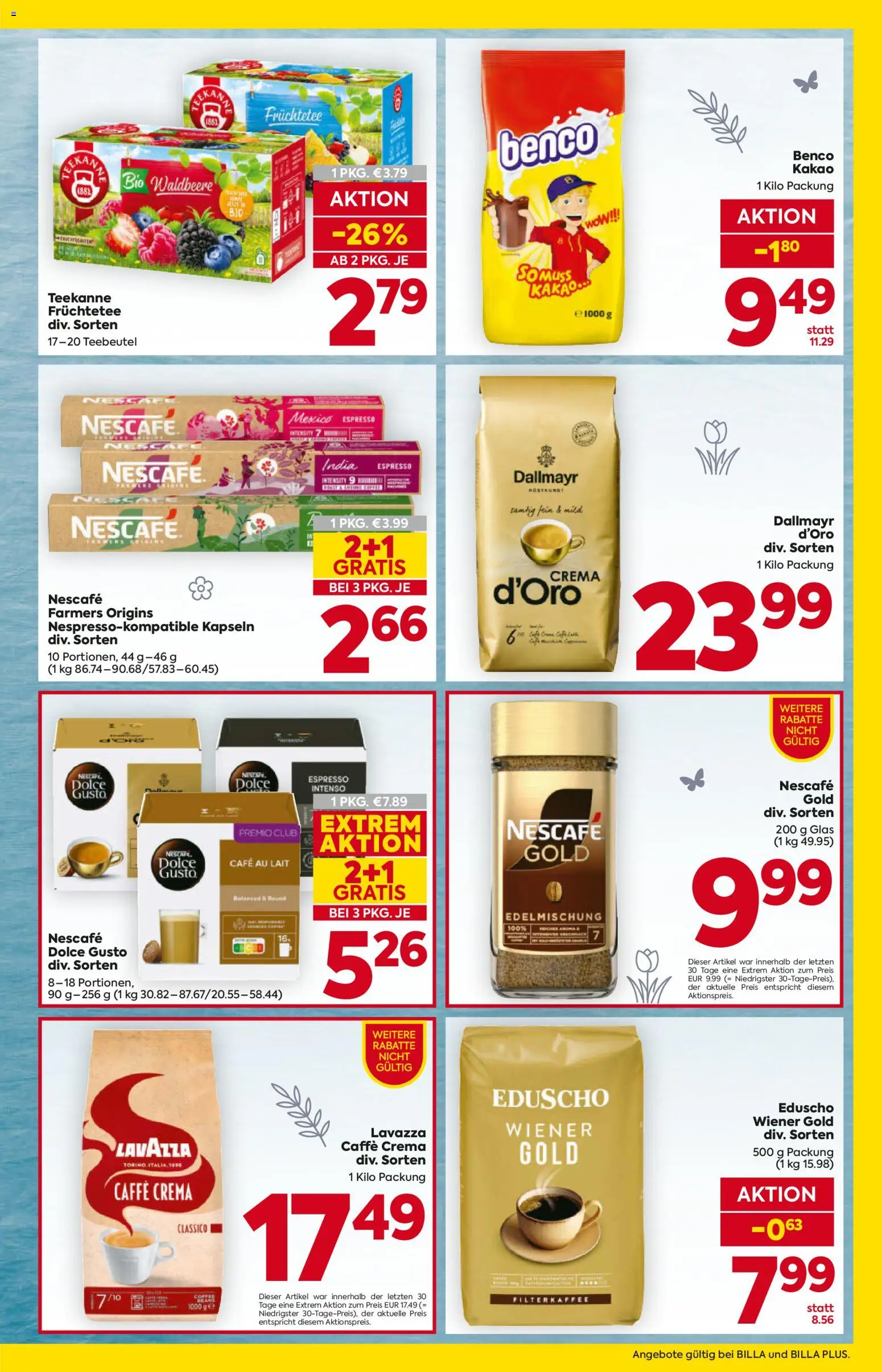 Billa AT akciós ujság - amely érvényes a következő dátumtól: 12.03.2026 | Oldal: 15 | Termékek: Dolce Gusto, Nescafé