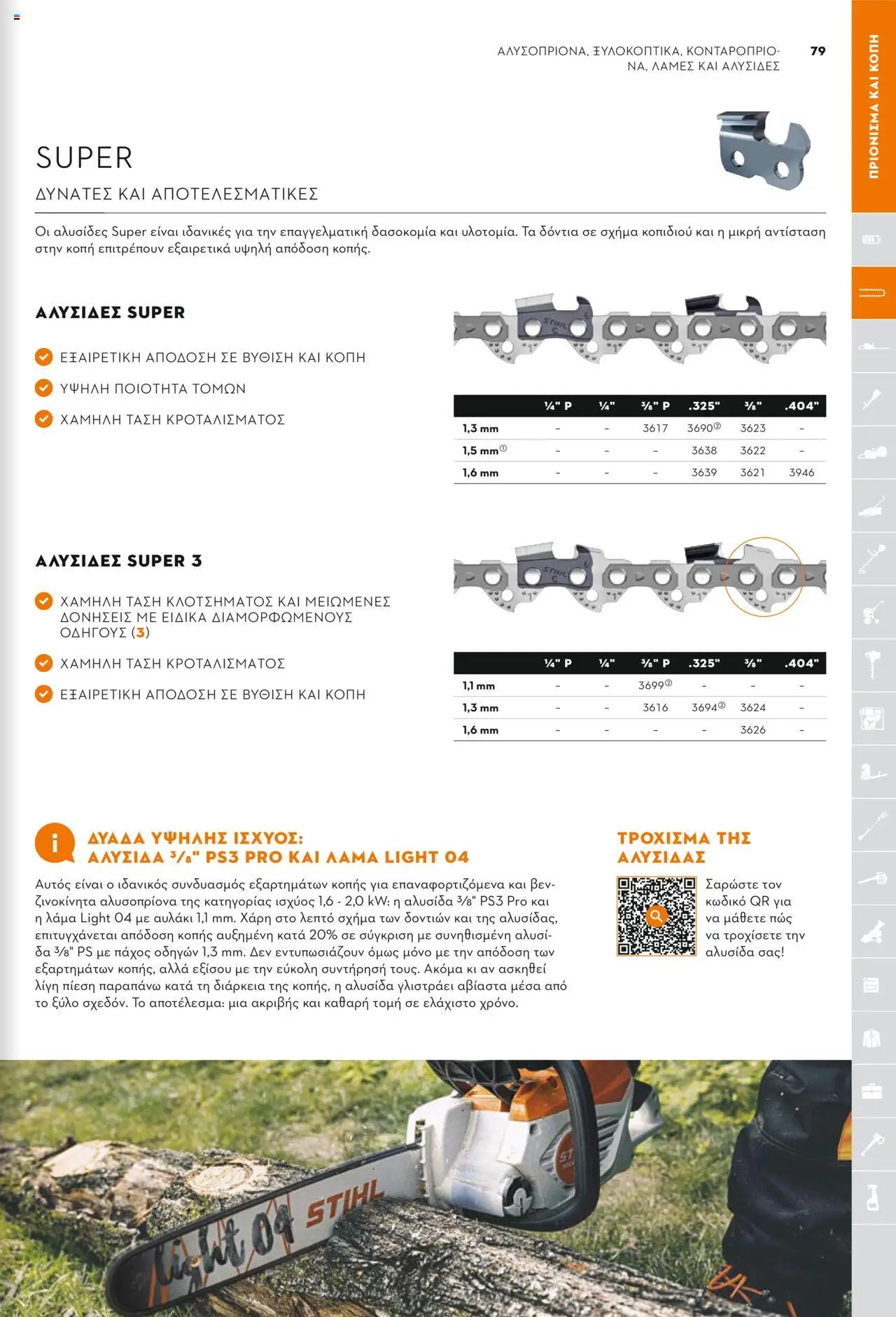 Stihl Κατάλογος 2025 – σε ισχύ από 13.01.2025 | Σελίδα: 79