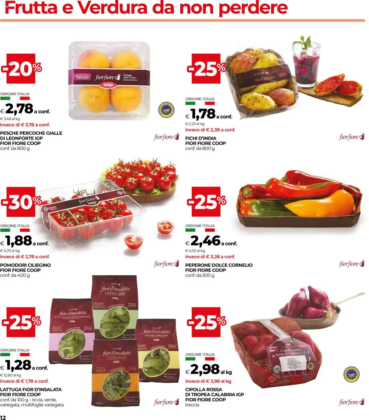 Volantino COOP del 11.09.2025 | Pagina: 12 | Prodotti: Frutta, Pomodori, Lattuga