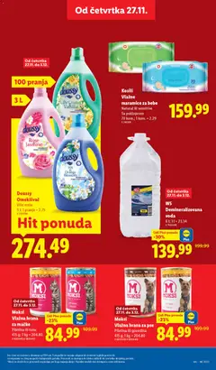 Kosili Vlažne maramice za bebe, Natural ili sensitive Sa poklopcem 70 kom.; 1 kom. = 2.29 - pregled Lidl kataloga - važi od 27.11.2025 | Strana: 33