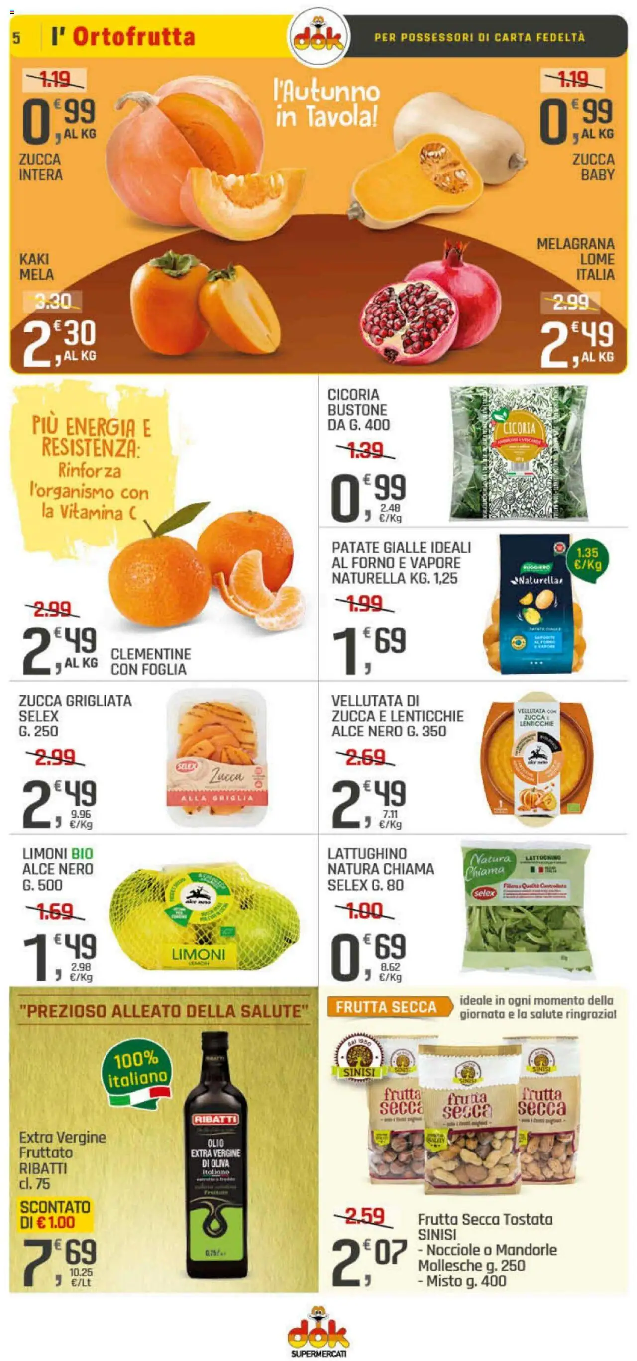 Volantino DOK del 23.10.2025 | Pagina: 5 | Prodotti: Olio, Nocciole, Olio extra vergine, Forno