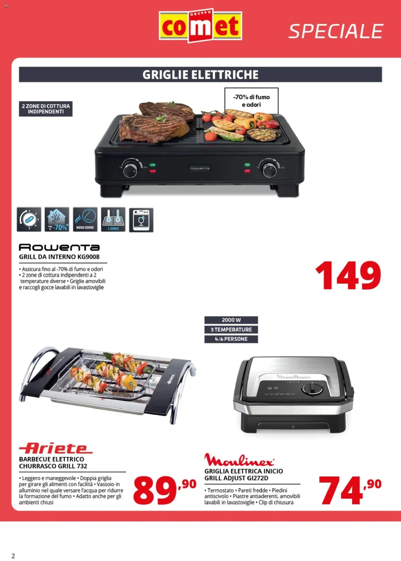 Volantino Comet del 20.03.2026 | Pagina: 2 | Prodotti: Barbecue, Lavastoviglie, Alluminio, Vassoio