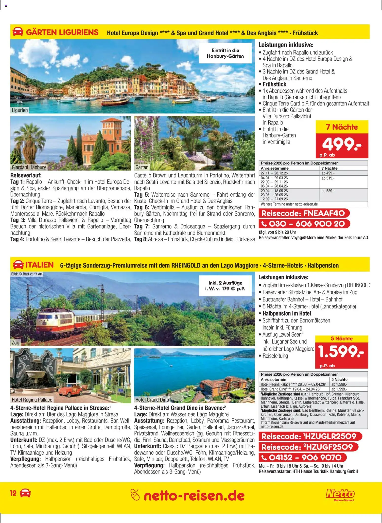 Netto Reisen Prospekt 	 – gültig ab 27.11.2025 | Seite: 12 | Produkte: Klimaanlage, Wasser, Uhr, TV