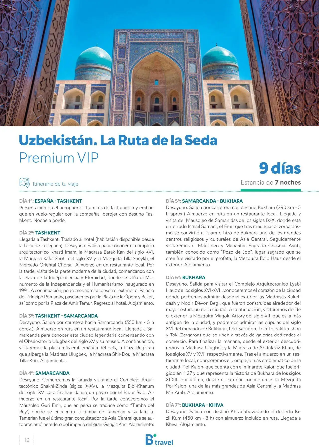 B the travel brand Uzbekistan │ válido desde el 28.05.2024 | Página: 16