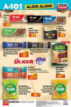02.04.2026 tarihinden itibaren geçerli olan A101 kataloğu önizlemesi | Sayfa: 3 | Ürünler: Çikolata, Meyve, Tahıl, Mısır