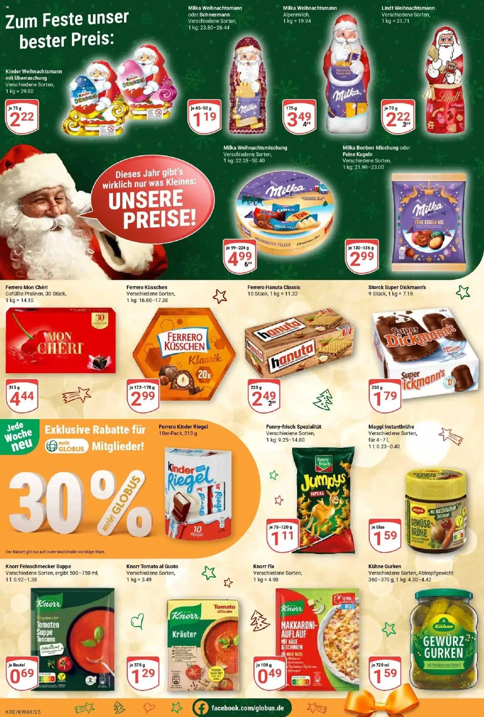 Globus prospekt Krefeld	 – gültig ab 23.11.2025 | Seite: 3 | Produkte: Knorr fix, Tomaten, Milka, Paprika