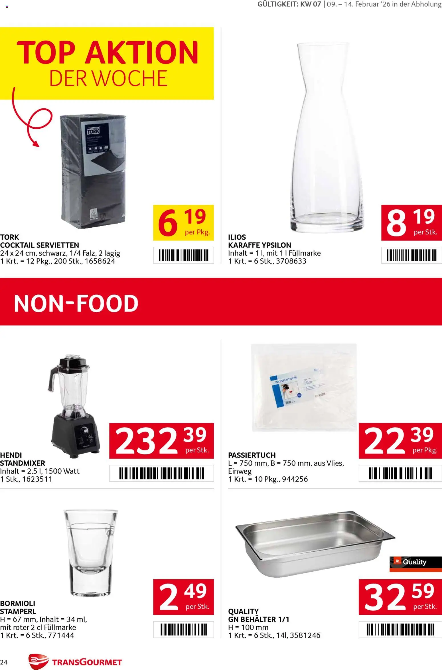 Transgourmet Flugblatt gültig ab 09.02.2026 | Seite: 24