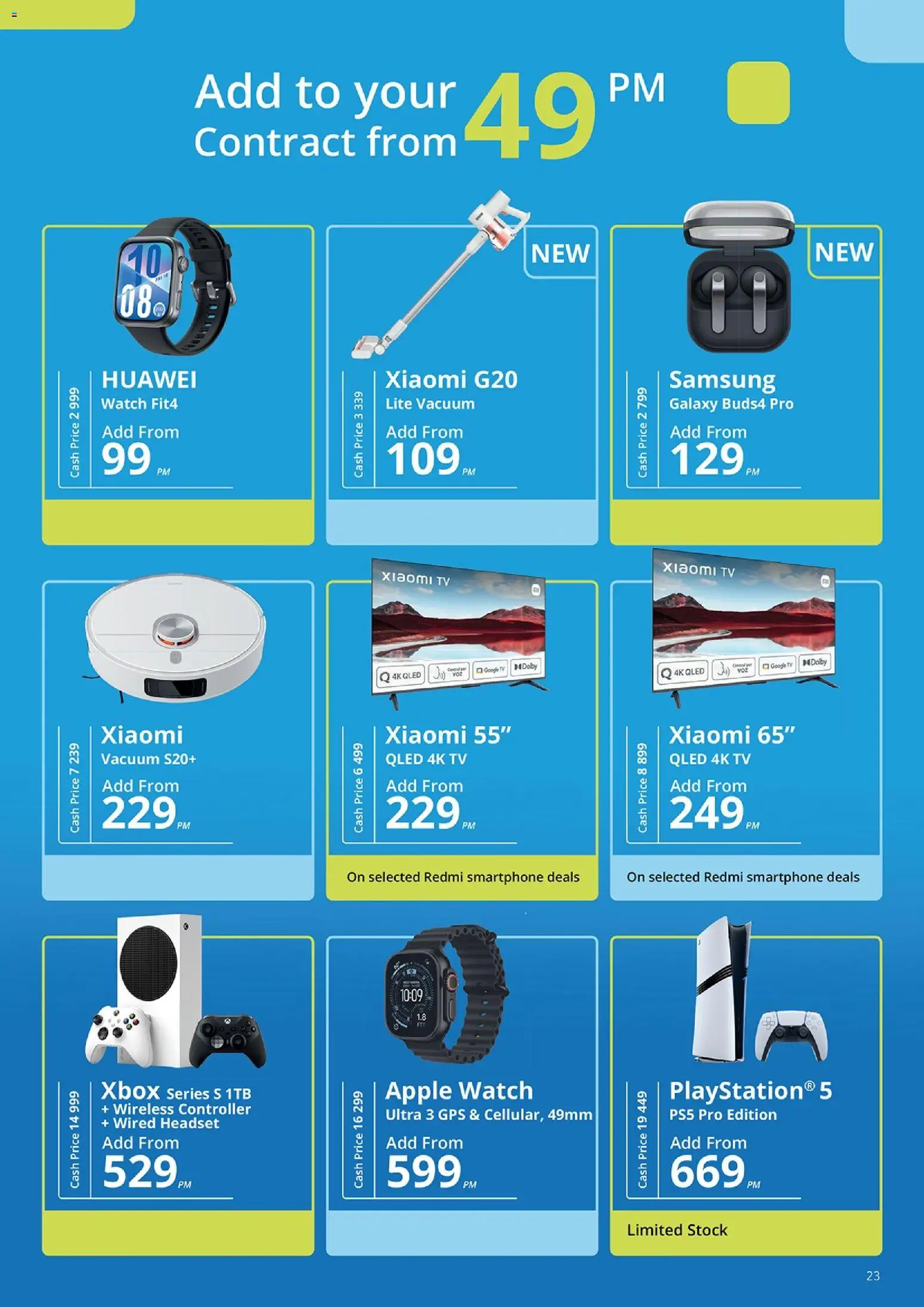 New Cellucity catalogue – valid from 06.03.2026 | Page: 23 | Products: Headset, Watch, Xbox, TV