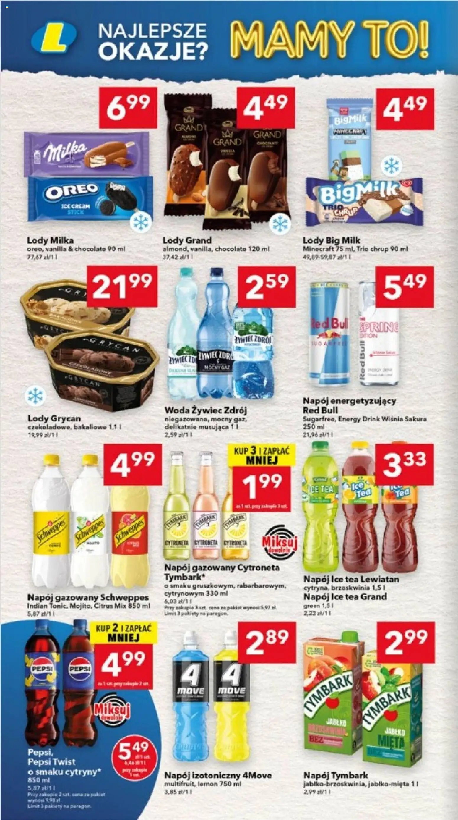 Lewiatan gazetka - Ostrów Wielkopolski od 09.04.2026 | Strona: 6 | Produkty: Ice Tea, Lody Grycan, Big Milk, Lody