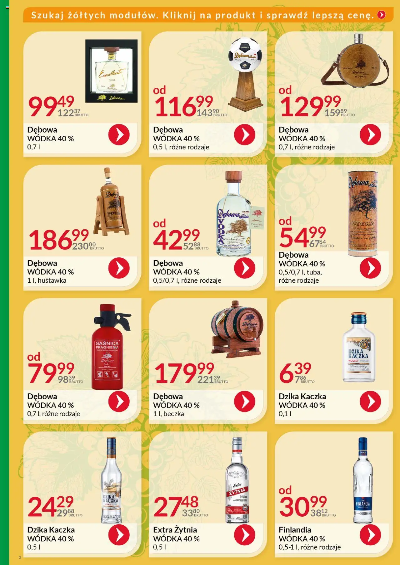 Eurocash Gazetka - Katalog Alkoholowy od 01.06.2025 | Strona: 3 | Produkty: Gaśnica, Kaczka, Vodka, Wódka