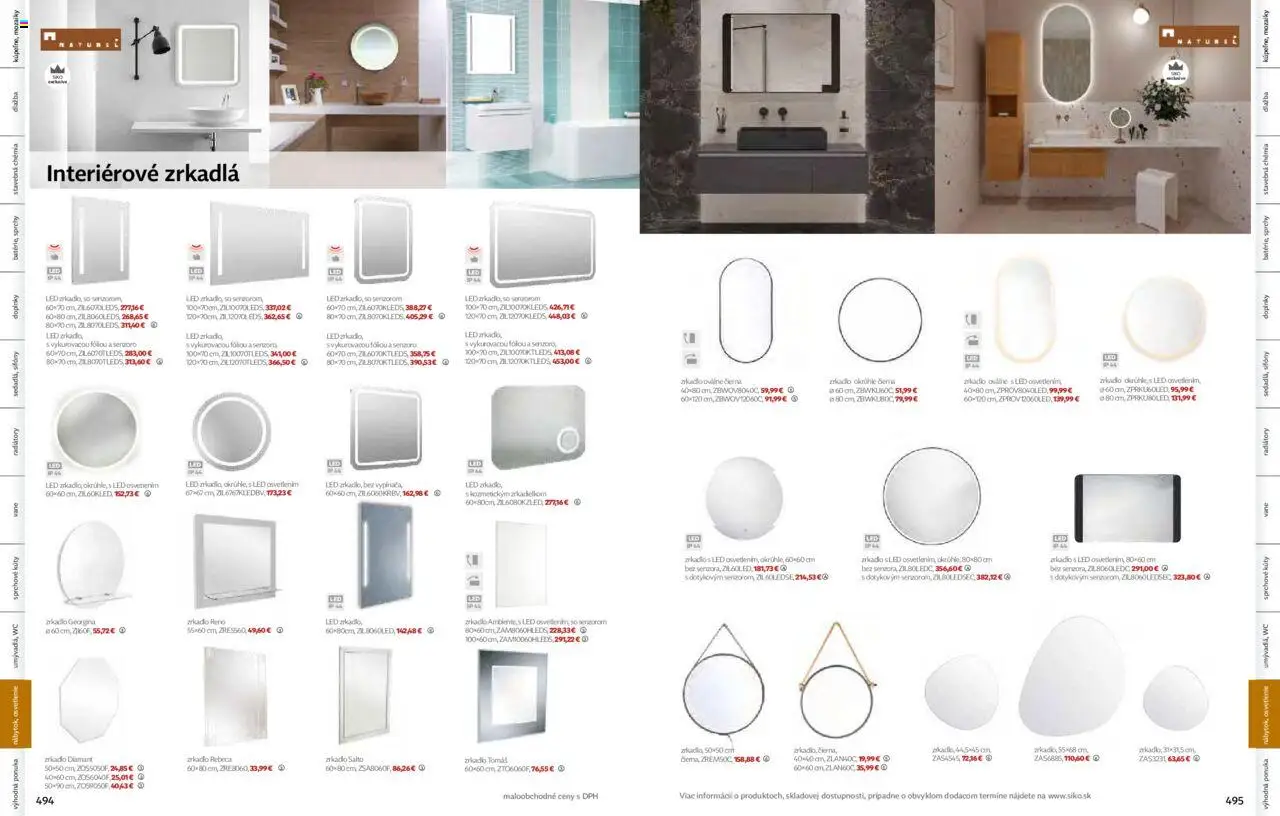 Nové Siko akcie – leták je platný od 01.09.2025 | Strana: 248 | Produkty: Osvetlenie, Zrkadlo, Dlažba, Radiátory