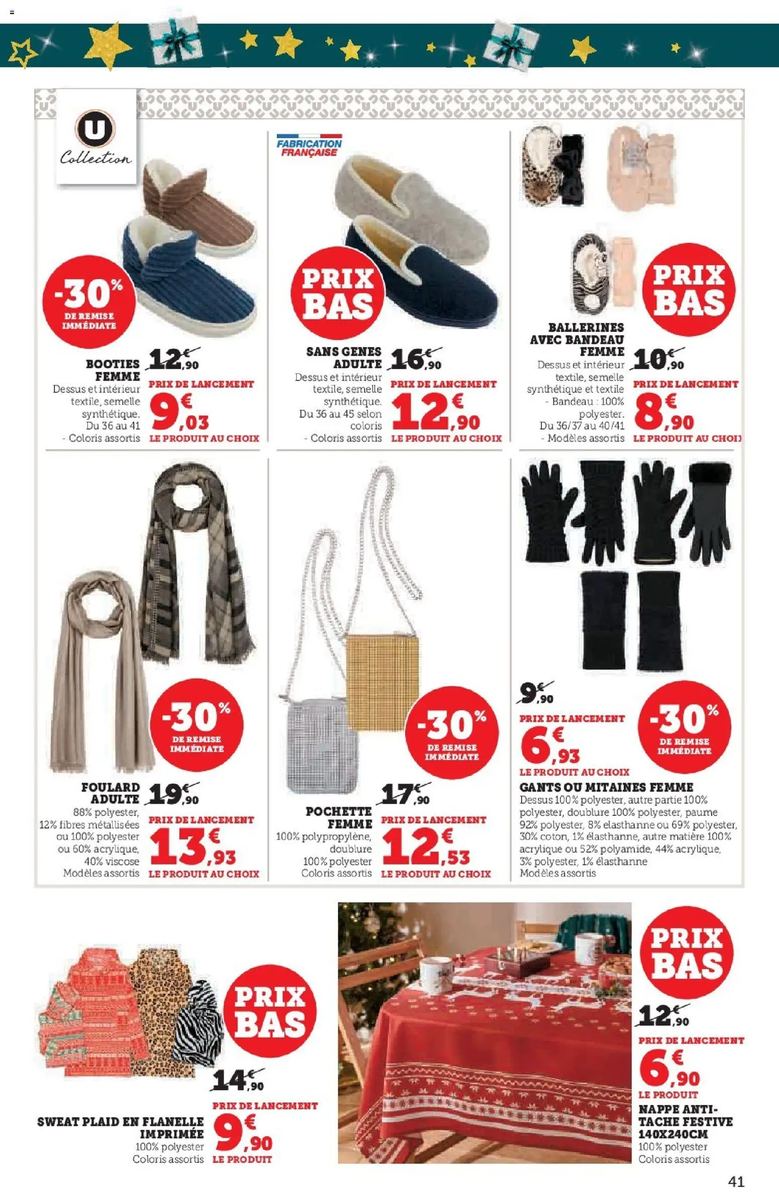 {H1} | Page: 41 | Produits: Sweat plaid, Ballerines, Foulard, Gants