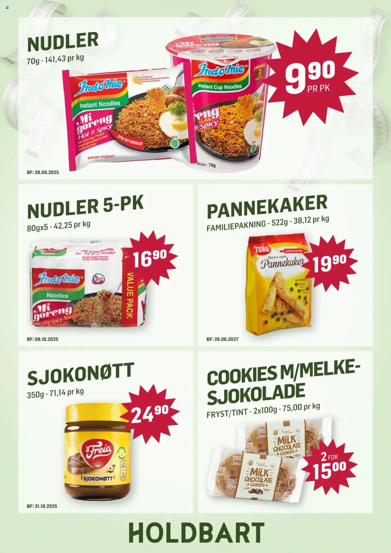  | Side: 6 | Produkter: Sjokolade, Nudler, Суміш дитяча, Skrue