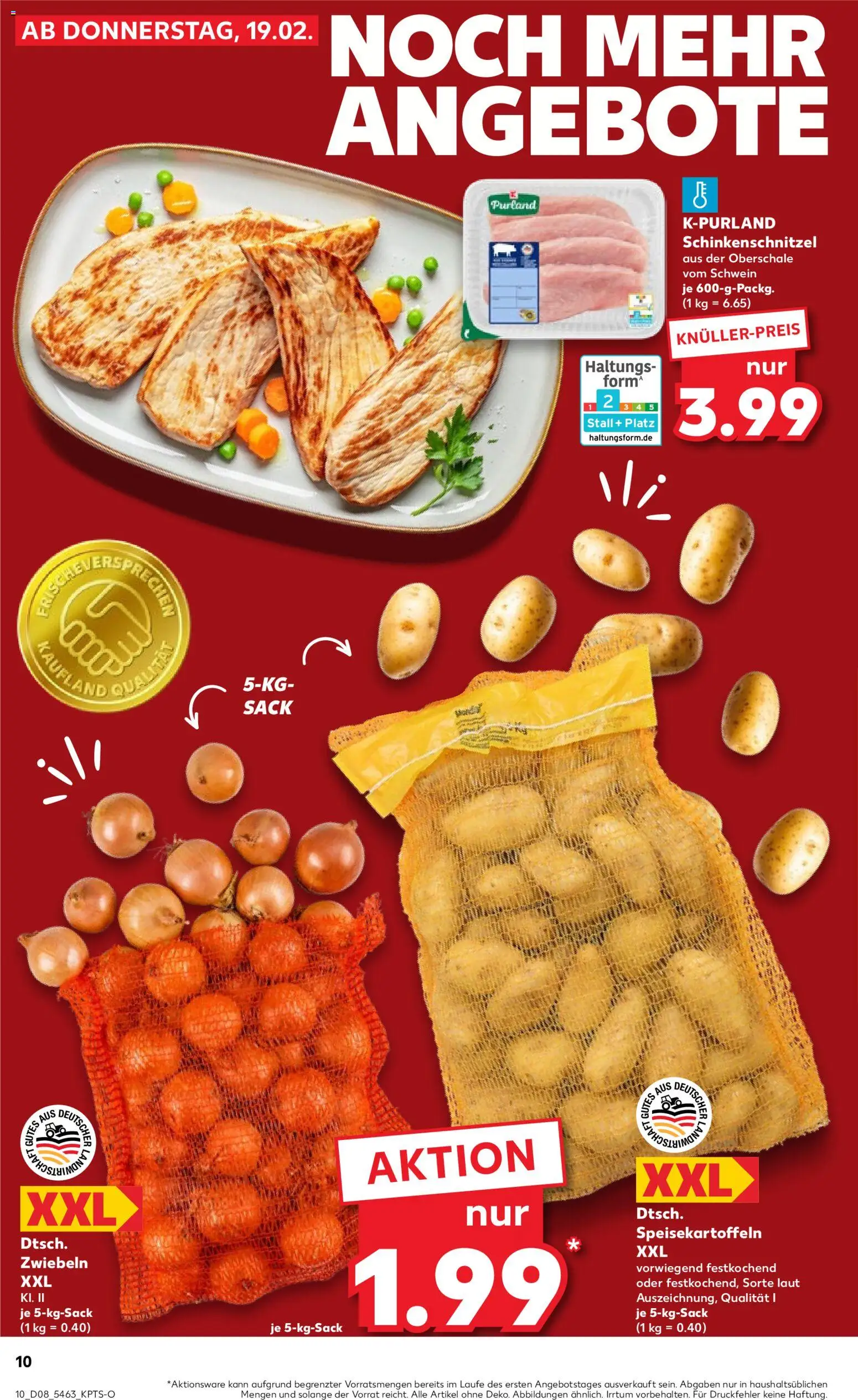 Kaufland prospekt Kiel	 – gültig ab 22.02.2026 | Seite: 10 | Produkte: Schnitzel, Zwiebeln