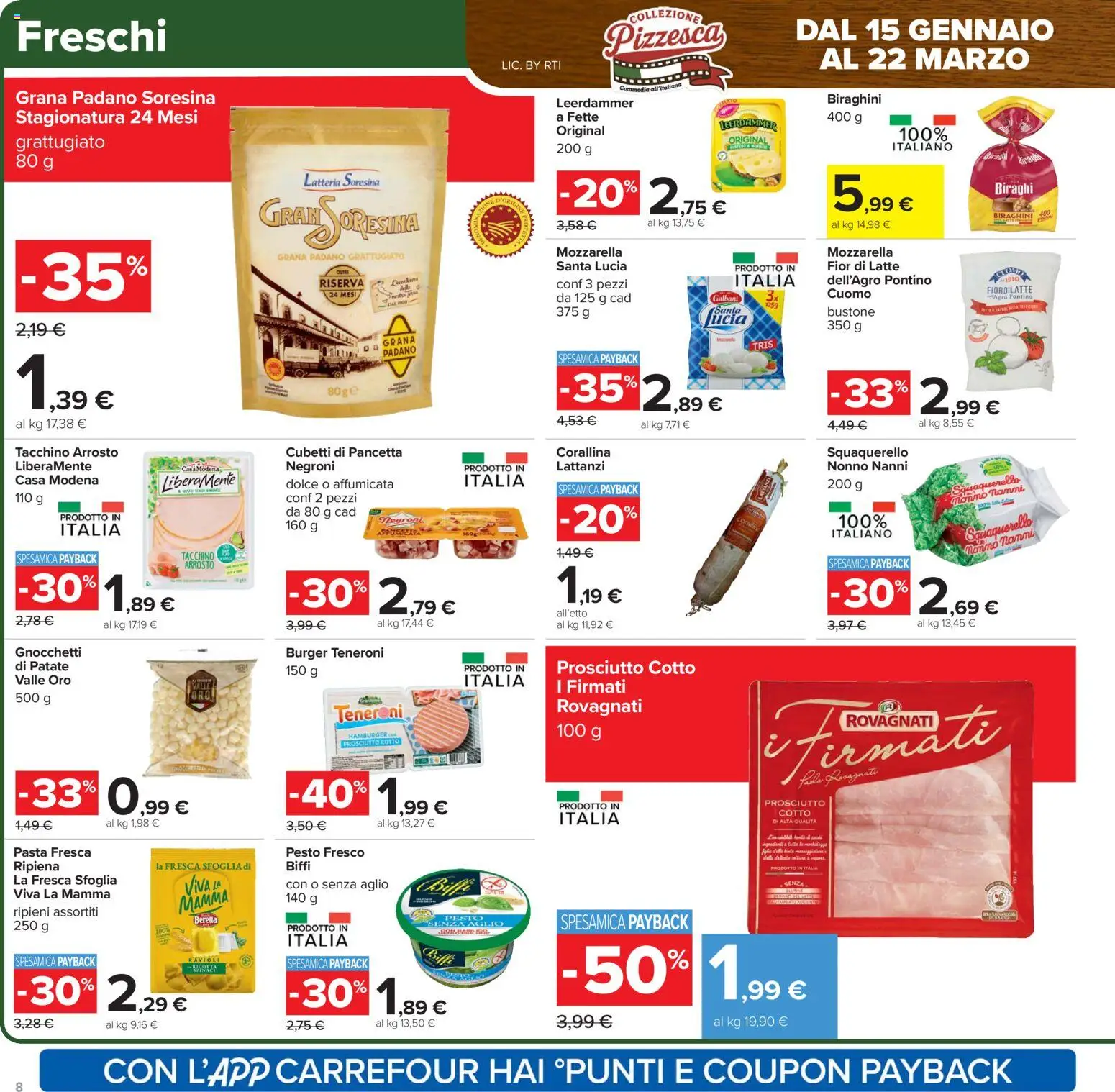 Volantino Carrefour del 02.03.2026 | Pagina: 8 | Prodotti: Prosciutto Cotto, Aglio, Pesto, Ravioli