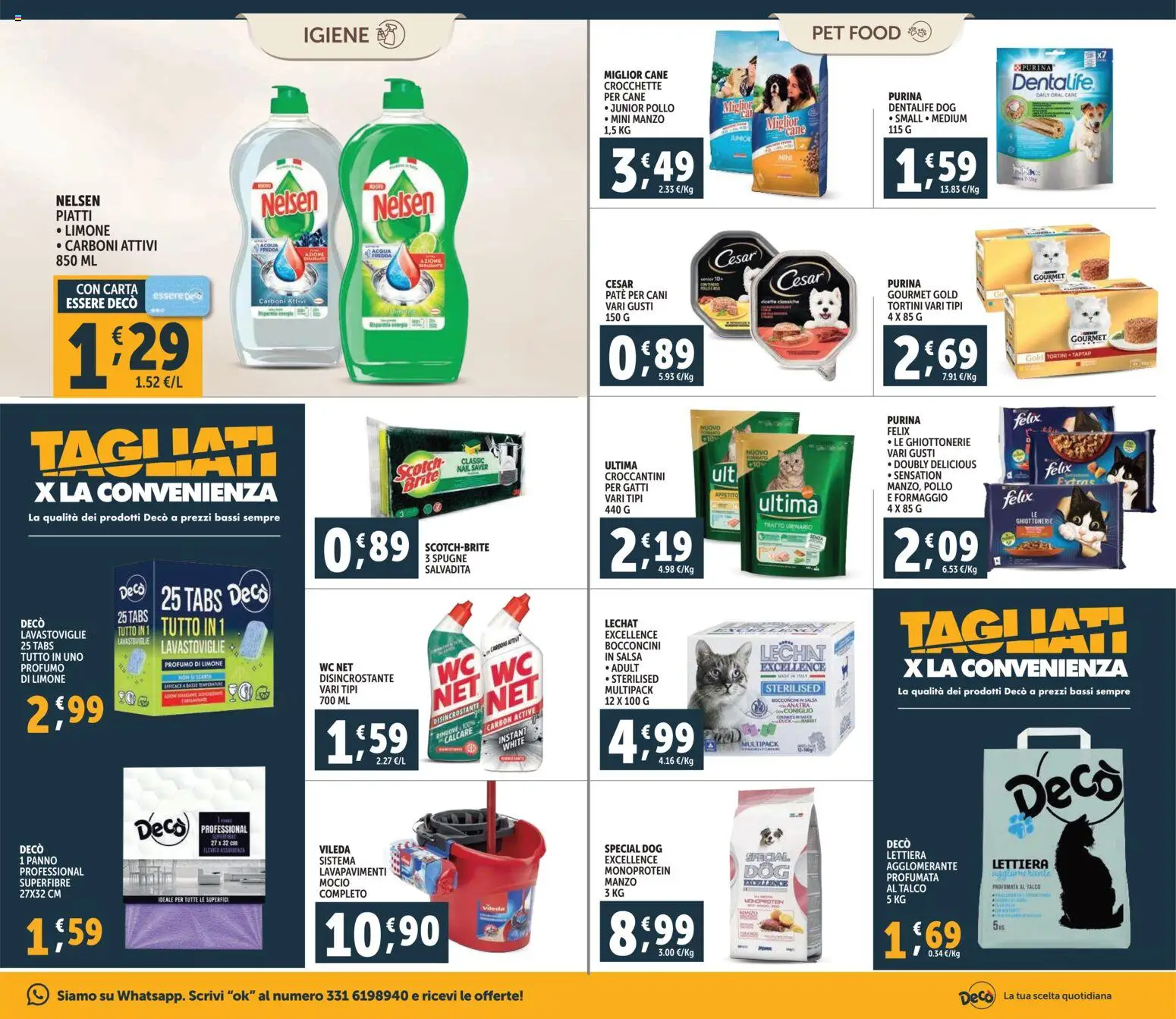 Volantino Decò del 20.01.2026 | Pagina: 19 | Prodotti: Paté, Mocio, Acqua, WC