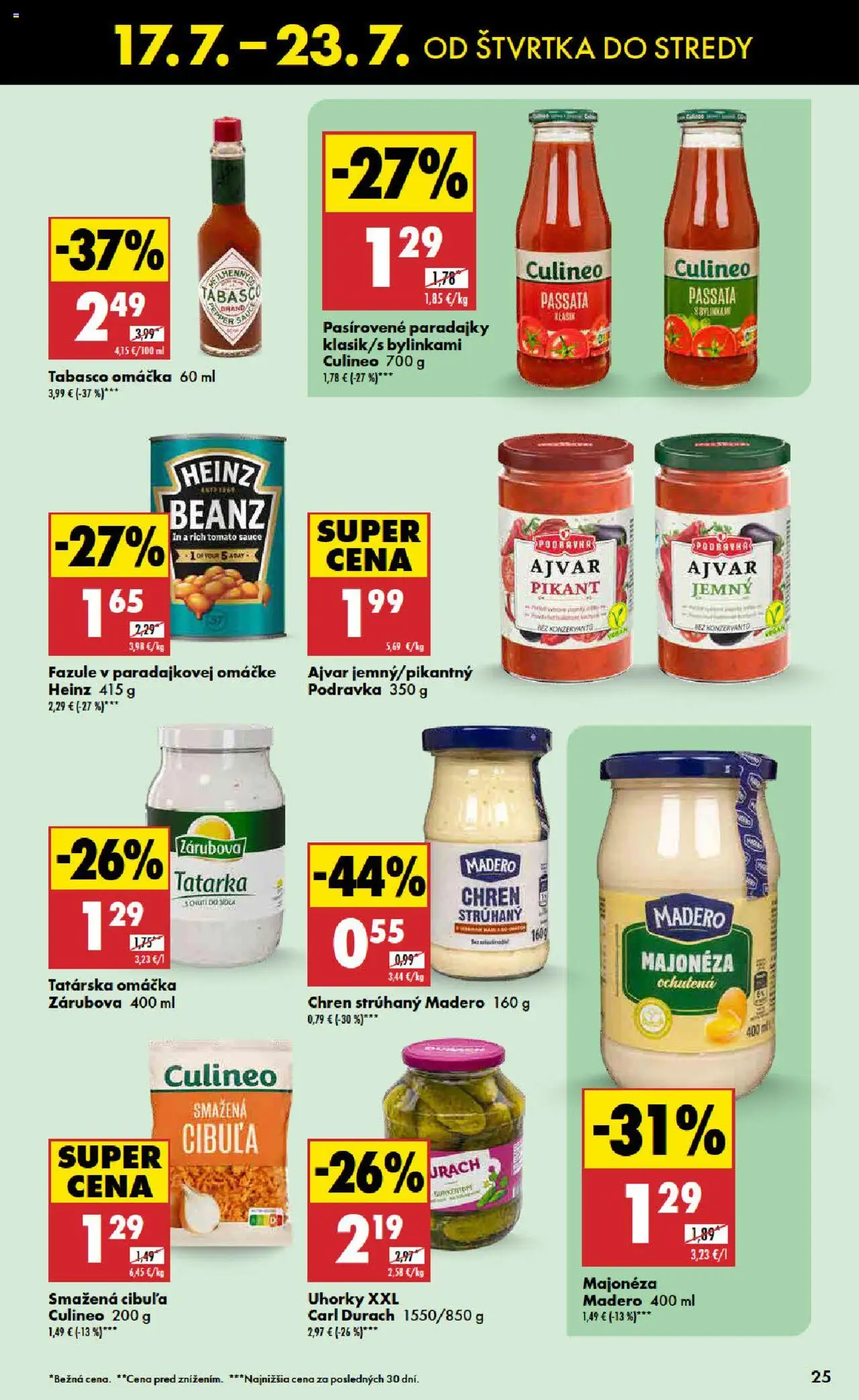 Biedronka leták │ platný od 17.07.2025 | Strana: 25 | Produkty: Chren, Paradajky, Cibuľa, Uhorky